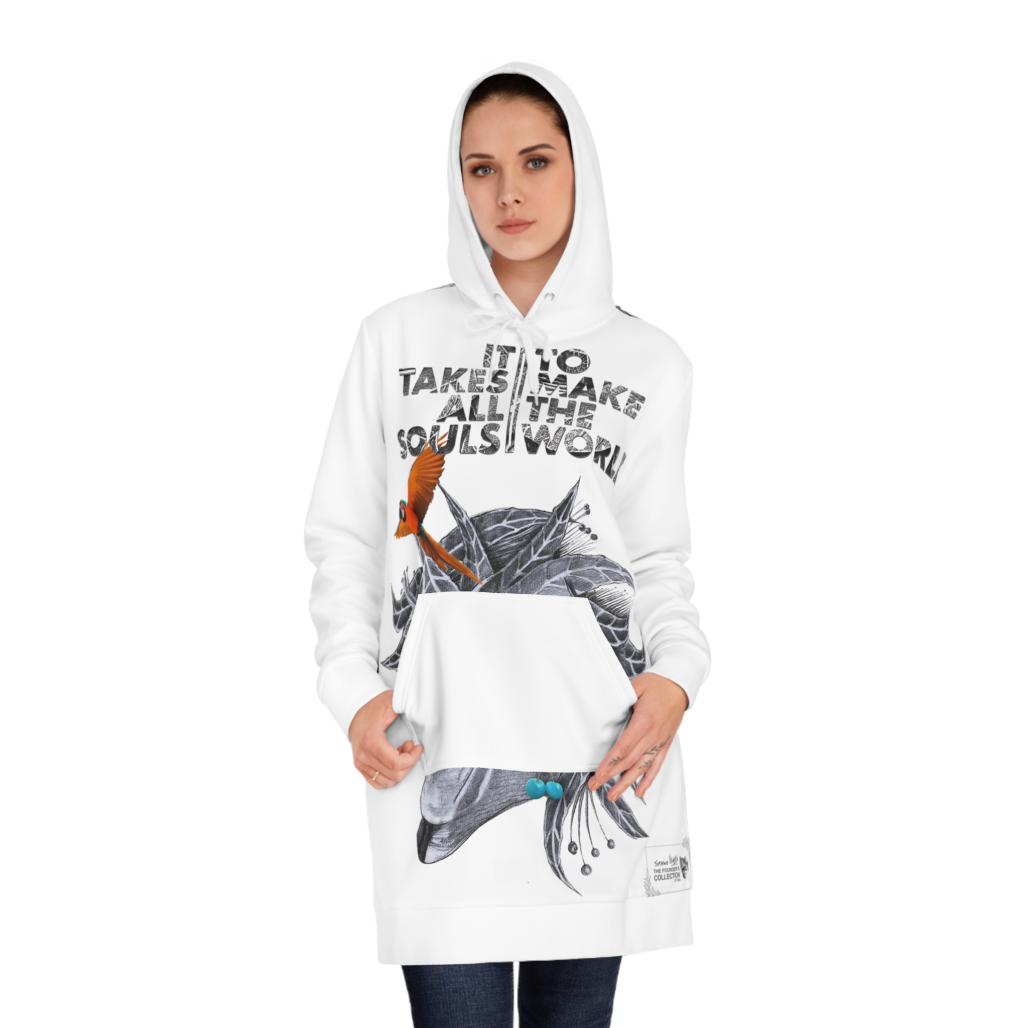 Women's Hoodie Dress (AOP) - Image 3