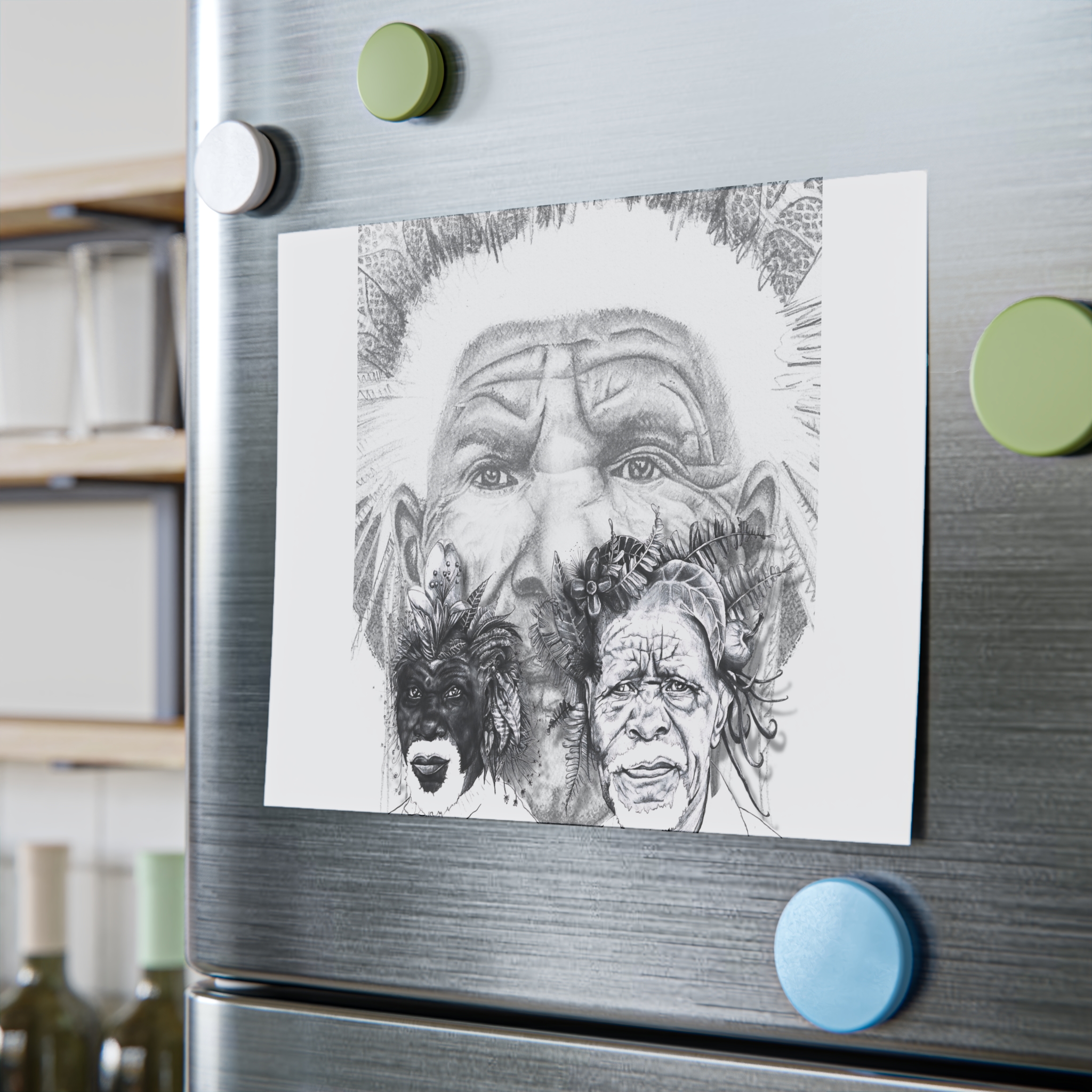 Post-it Note Pad — Pencil Portrait of Indigenous Elders (Sketch Art Sticky Notes) - Image 20