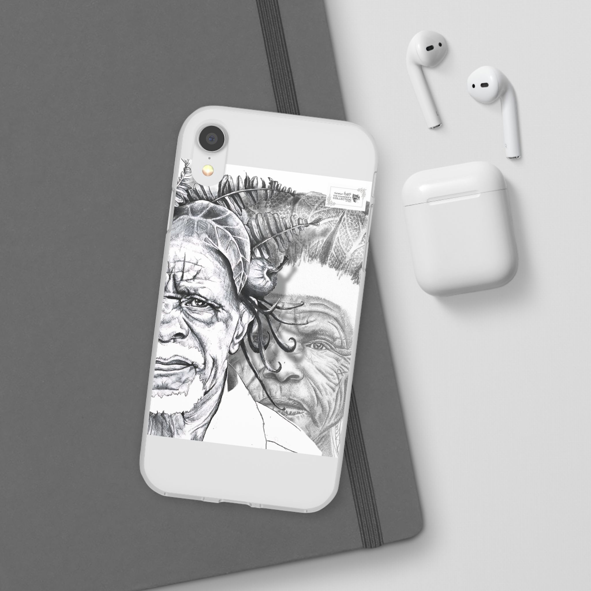 Elder Portrait Phone Case — Monochrome Botanical Art iPhone Case - Image 18