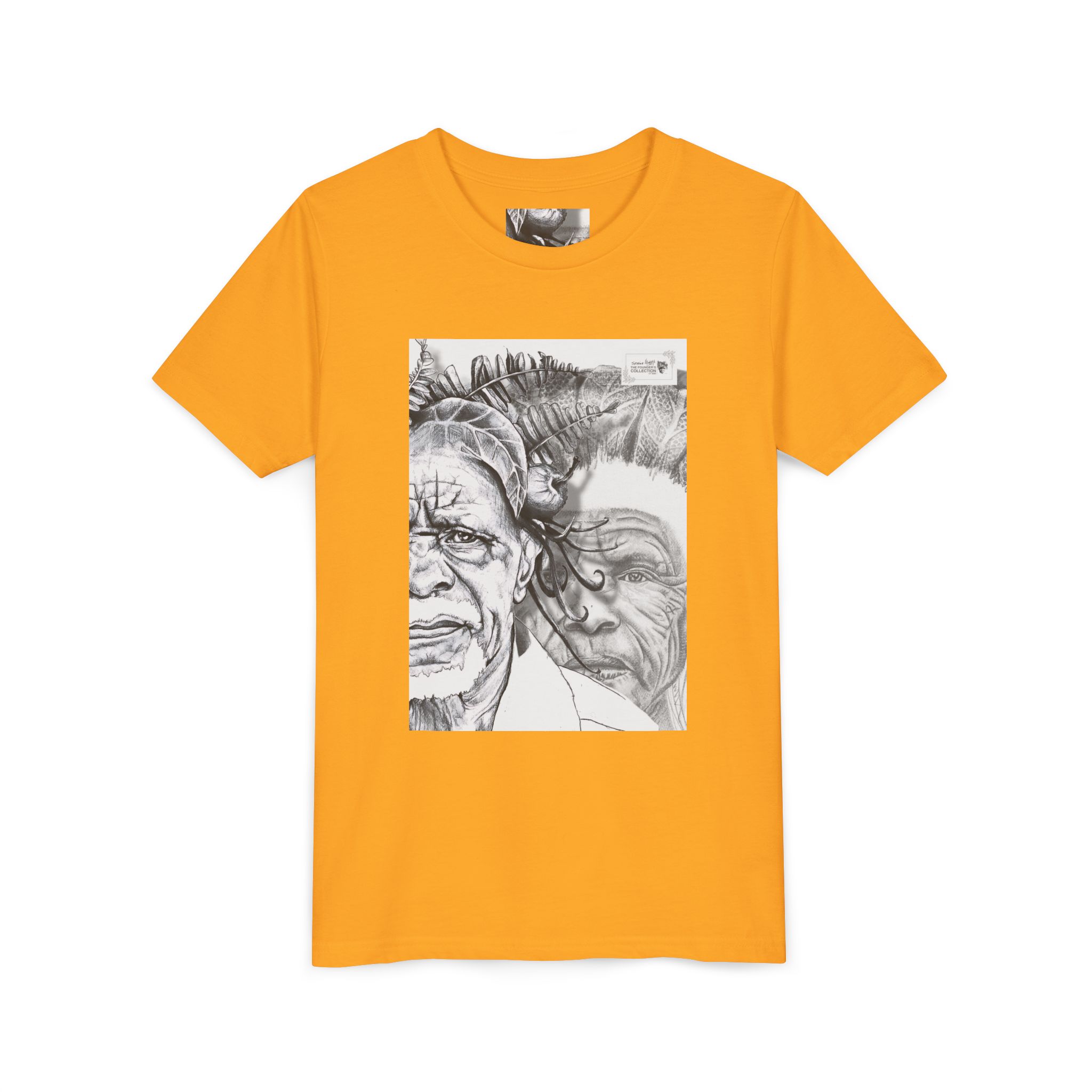 Youth Tee – Monochrome Dual-Face Sketch Graphic - Image 31