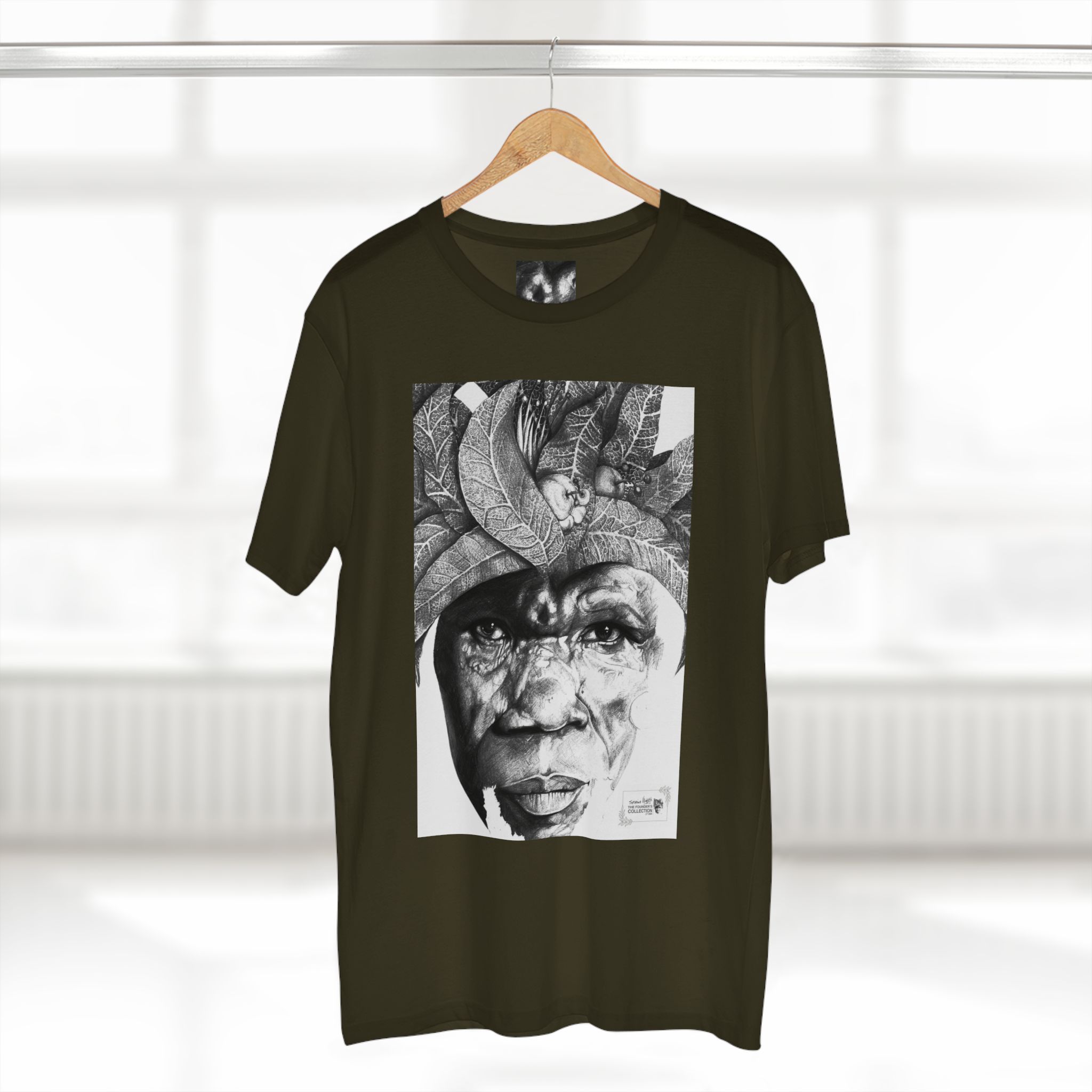 Portrait Tee — Monochrome Tribal Face Art Graphic T-Shirt - Image 36