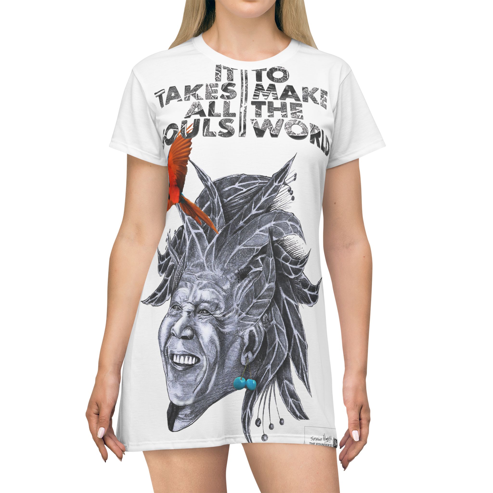 T-Shirt Dress (AOP) - Image 3