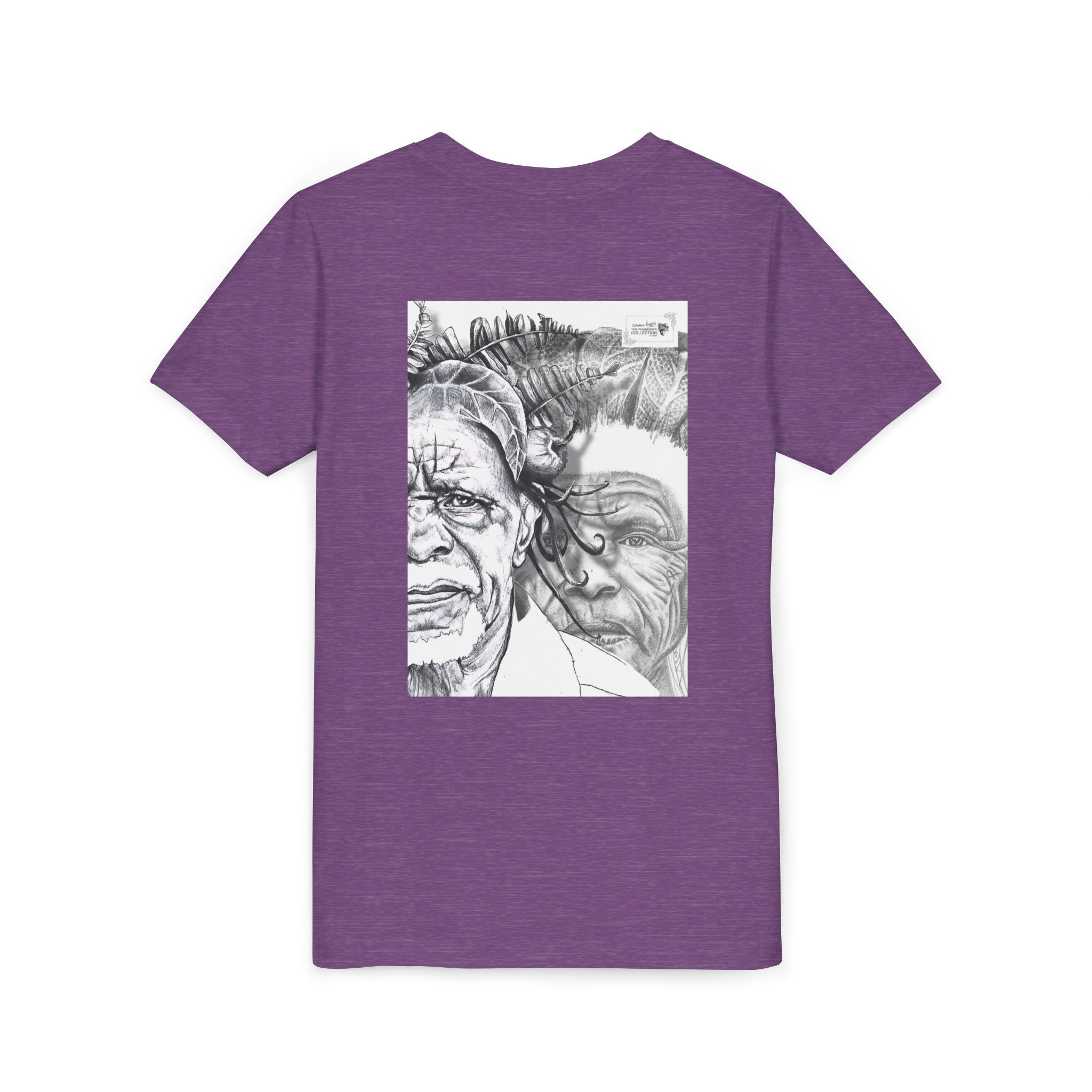Youth Tee – Monochrome Dual-Face Sketch Graphic - Image 84