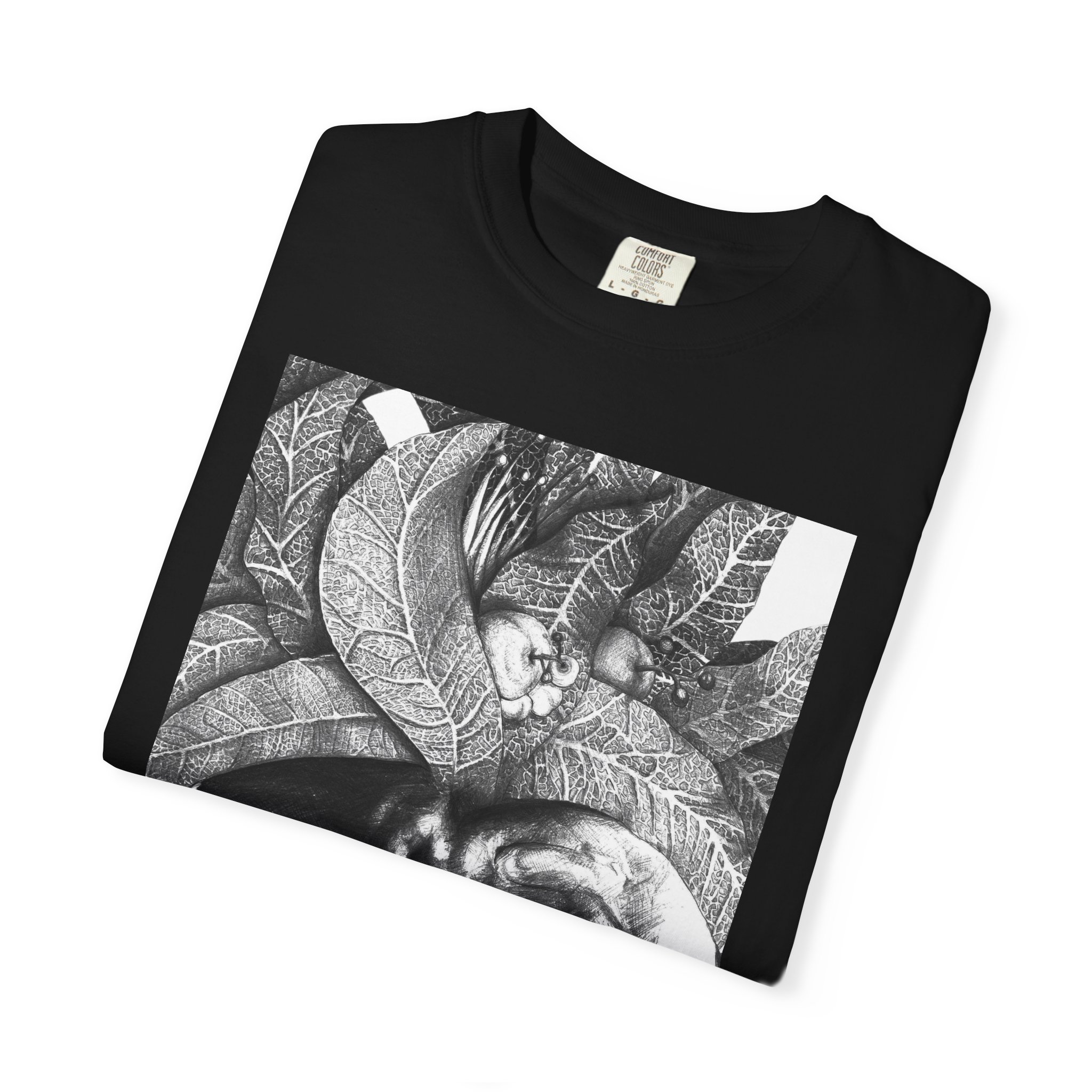 Portrait Graphic T-Shirt — Monochrome Tribal Face Art Tee - Image 51