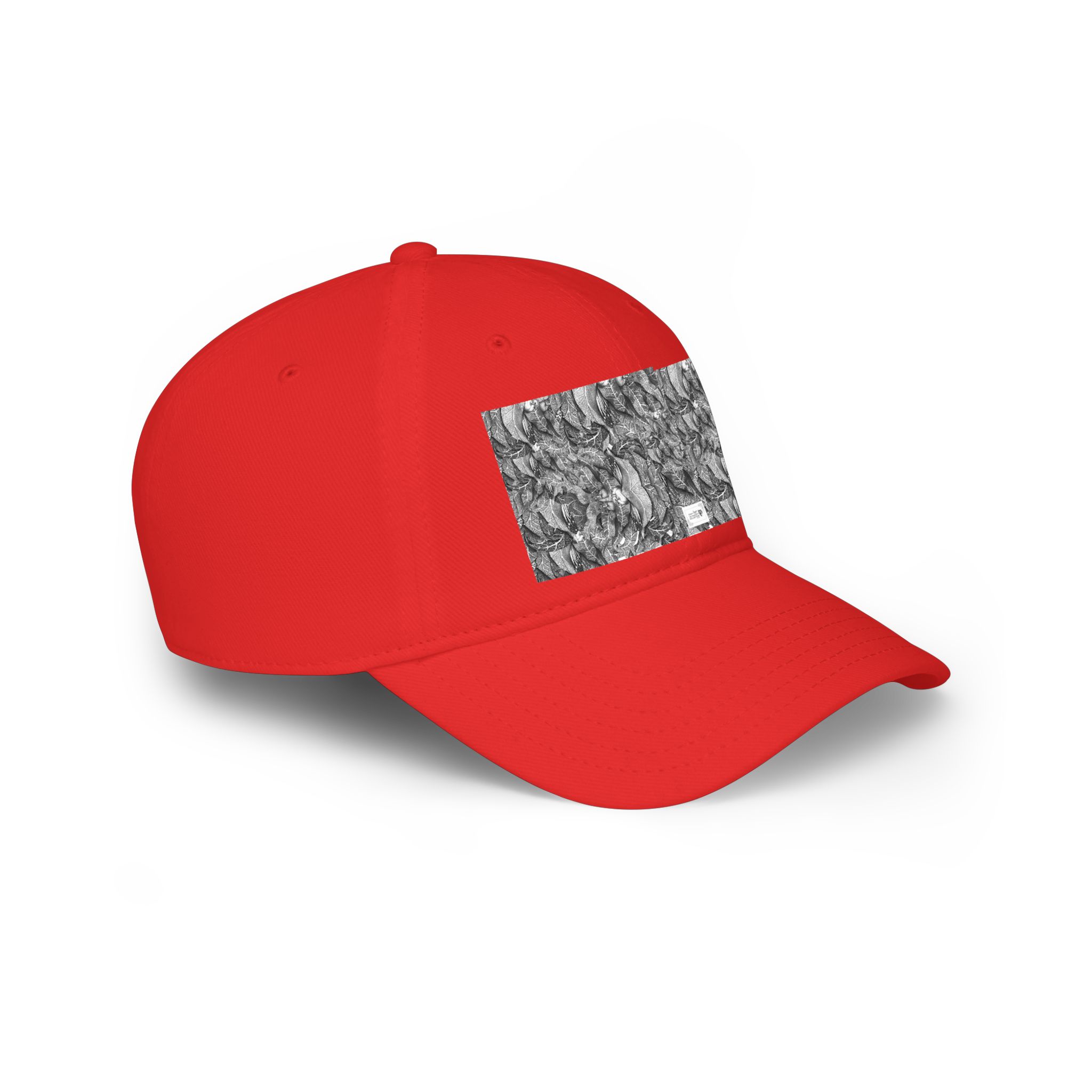 Low Profile Baseball Cap with Grayscale Marble Patch — Minimalist Streetwear Hat - Image 4