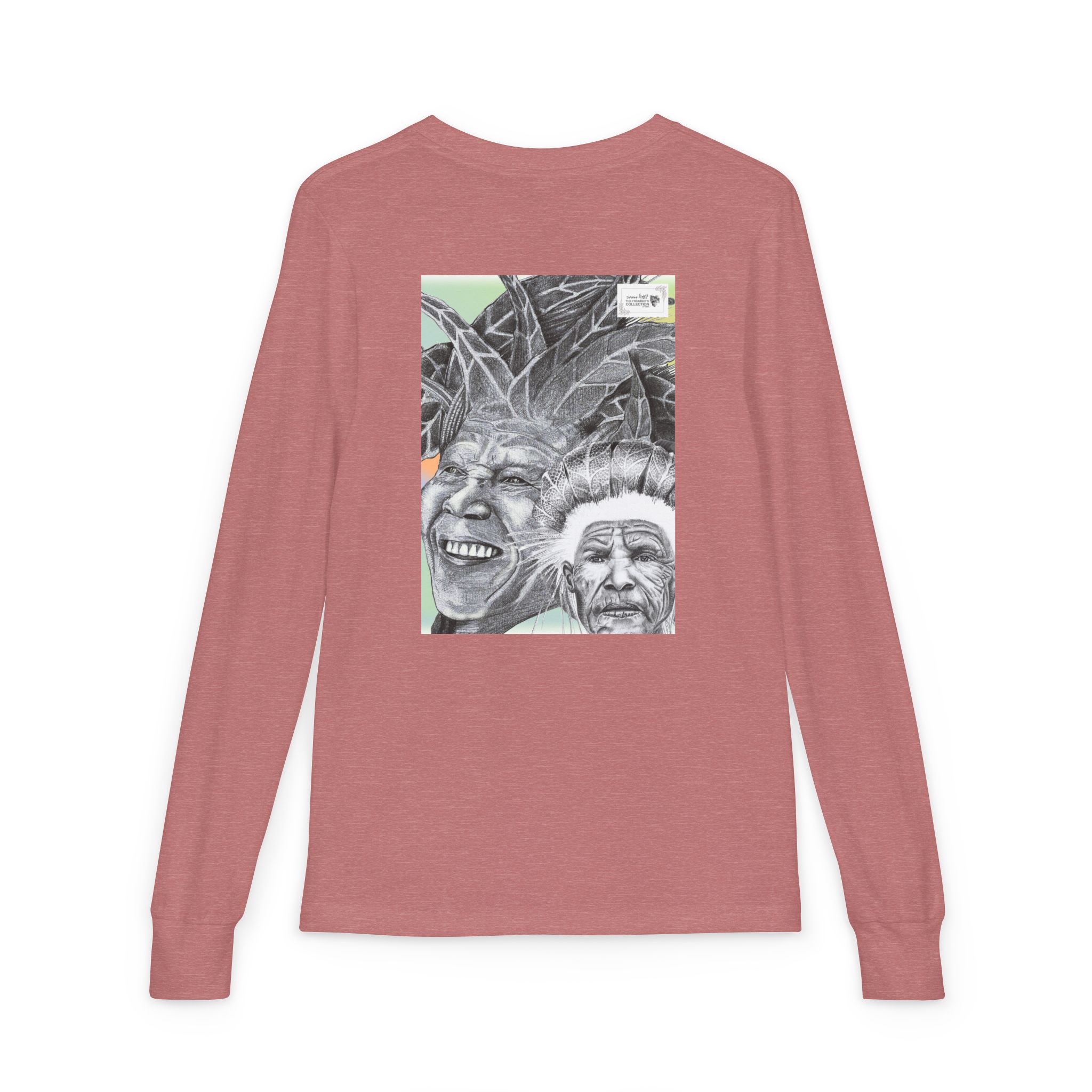 Youth Long Sleeve Tee — Vintage Indigenous Portrait Graphic - Image 6