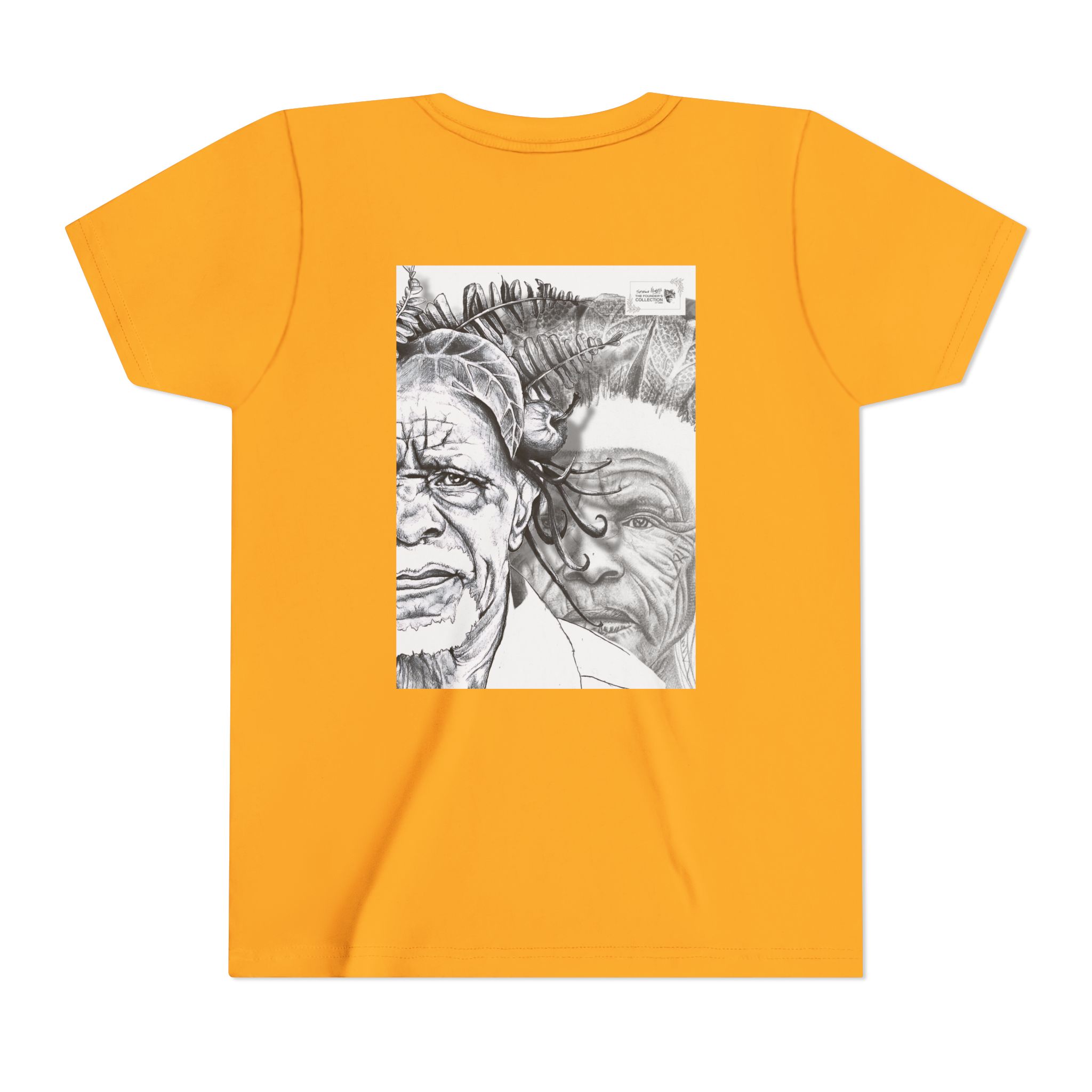 Youth Tee – Monochrome Dual-Face Sketch Graphic - Image 30
