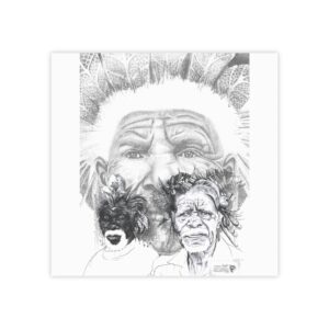 Post-it Note Pad — Pencil Portrait of Indigenous Elders (Sketch Art Sticky Notes)