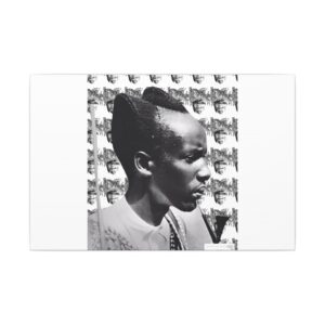 Matte Canvas Print — Black & White Portrait Art (Stretched)