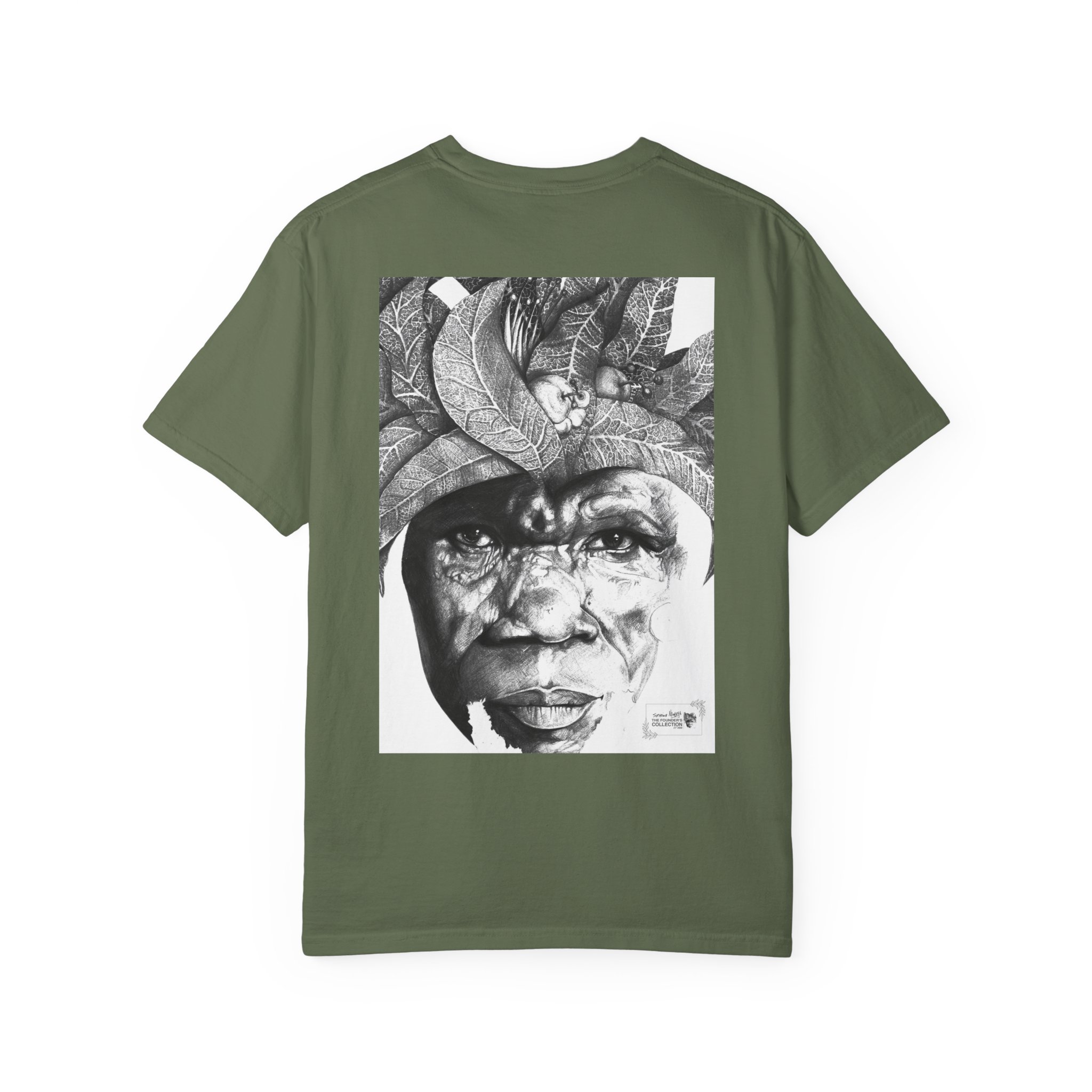 Portrait Graphic T-Shirt — Monochrome Tribal Face Art Tee - Image 38