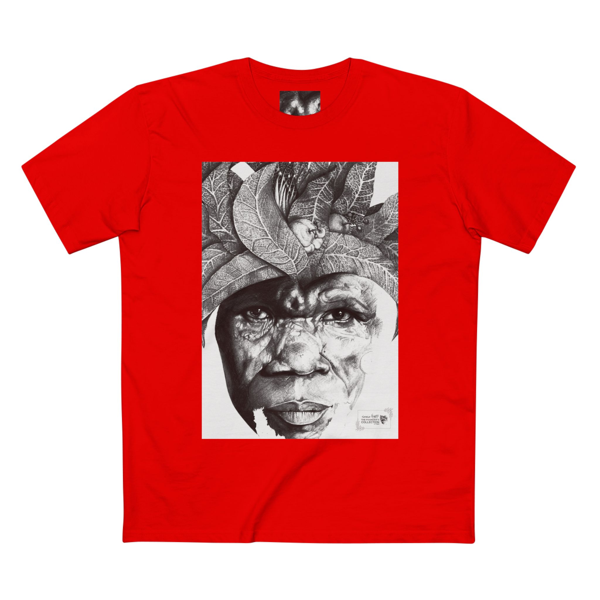 Portrait Tee — Monochrome Tribal Face Art Graphic T-Shirt - Image 5