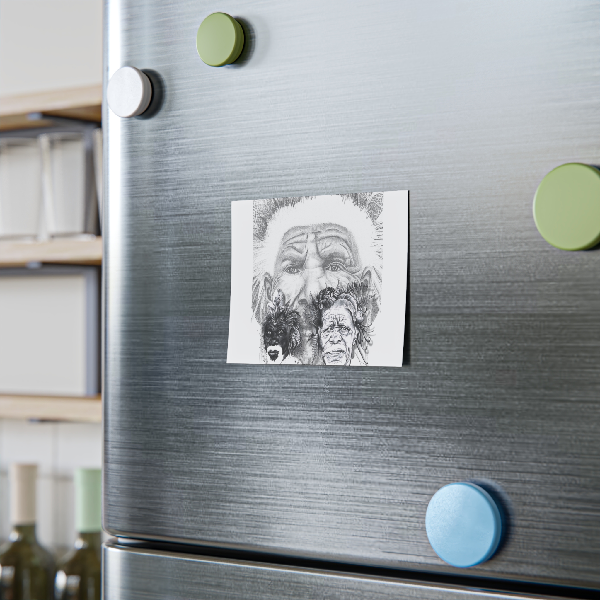 Post-it Note Pad — Pencil Portrait of Indigenous Elders (Sketch Art Sticky Notes) - Image 8