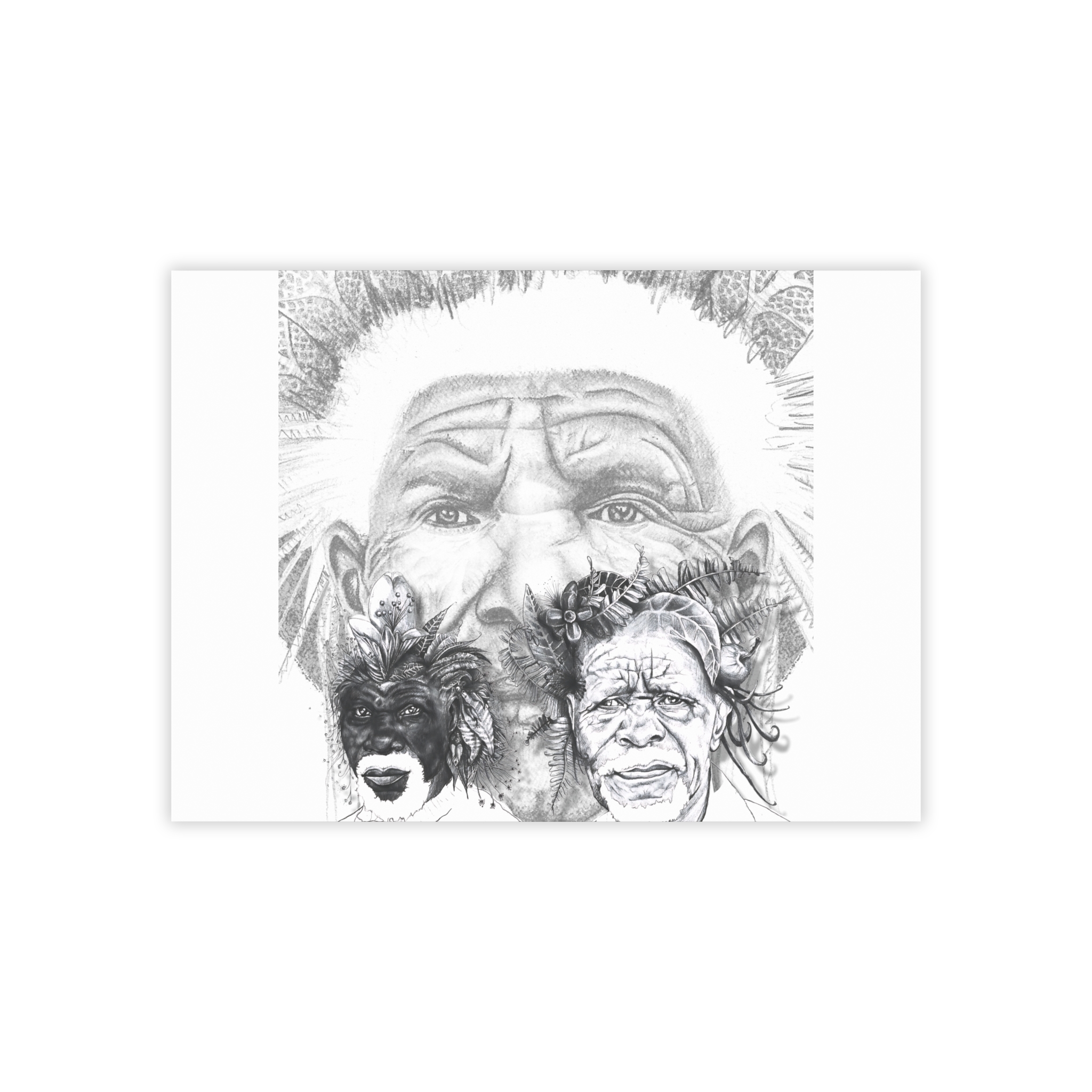 Post-it Note Pad — Pencil Portrait of Indigenous Elders (Sketch Art Sticky Notes) - Image 17