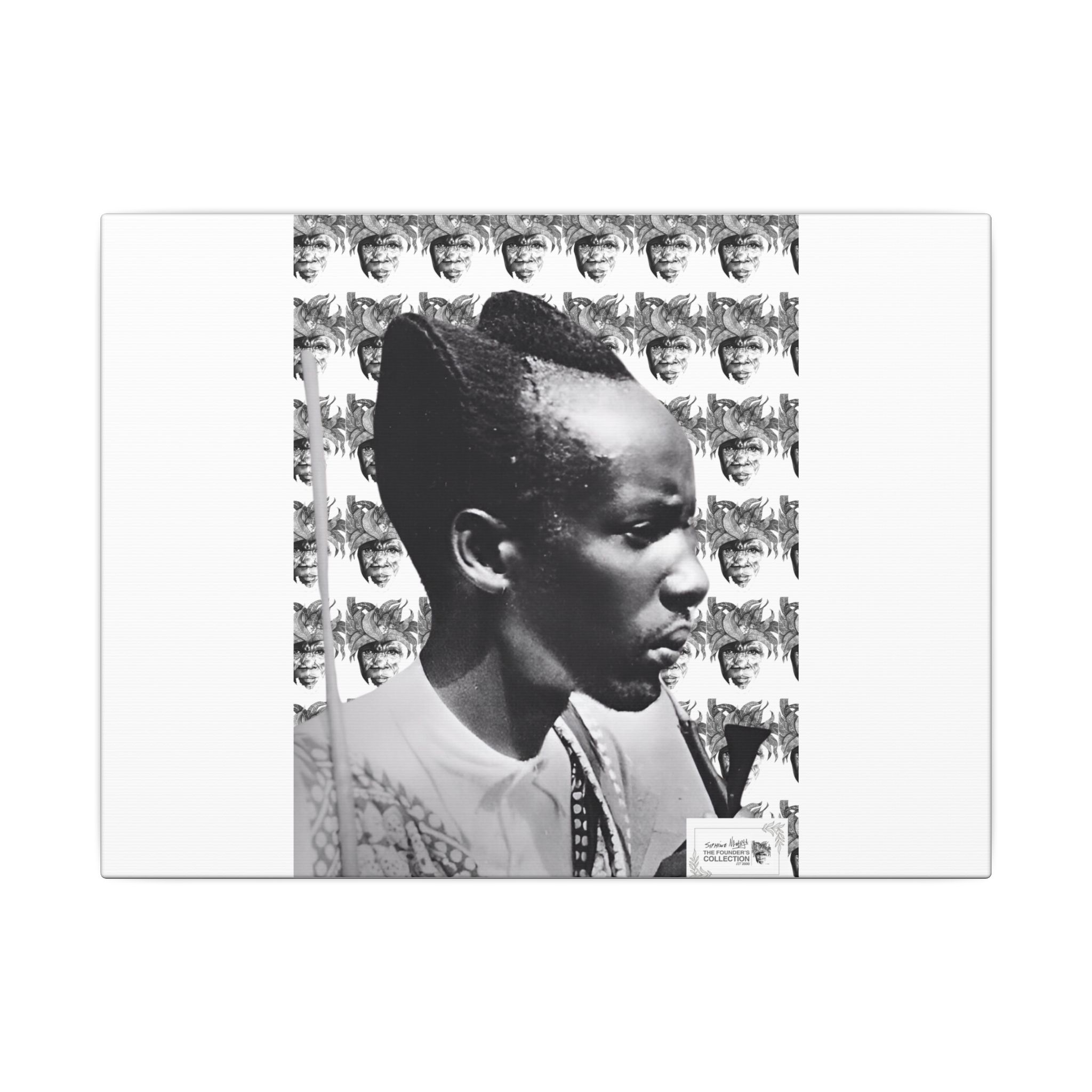 Matte Canvas Print — Black & White Portrait Art (Stretched) - Image 161