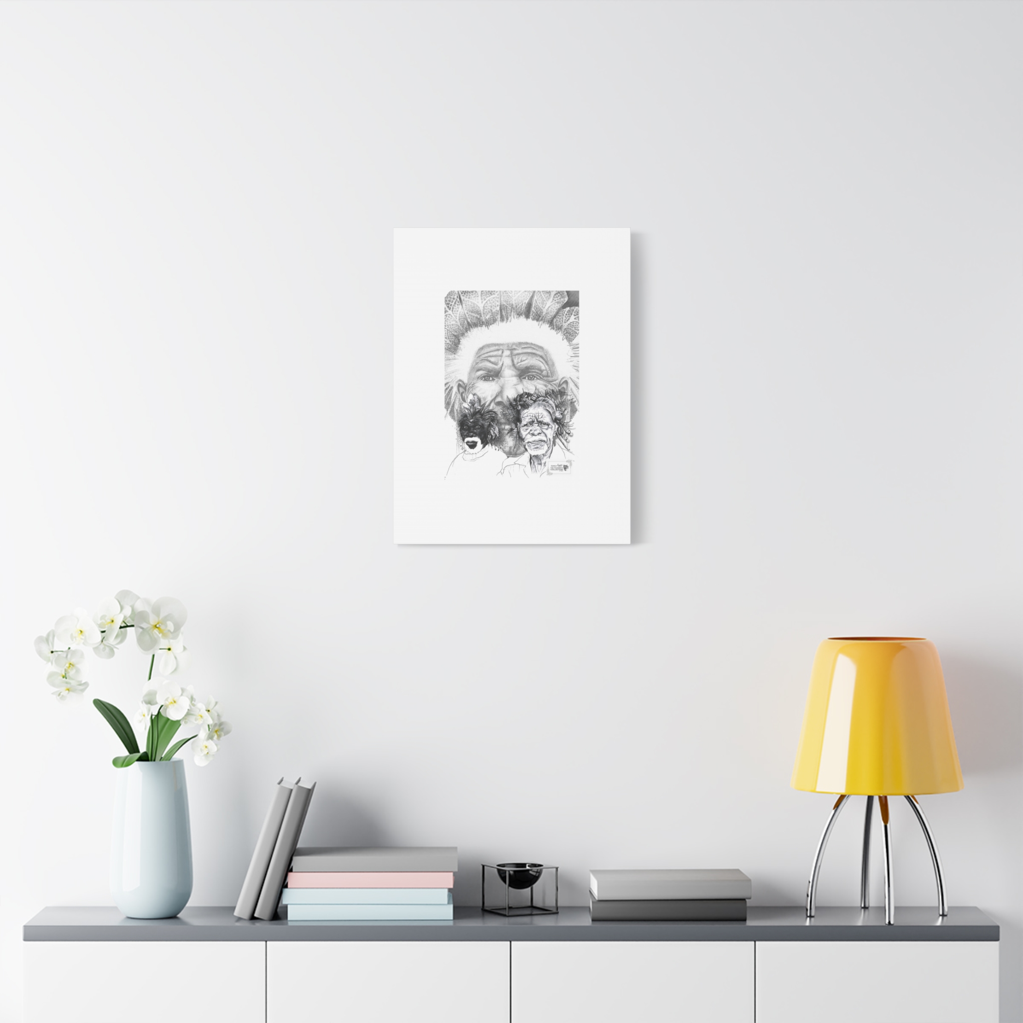 Tribal Ancestor Portrait Canvas Print — Stretched Matte Wall Art - Image 147