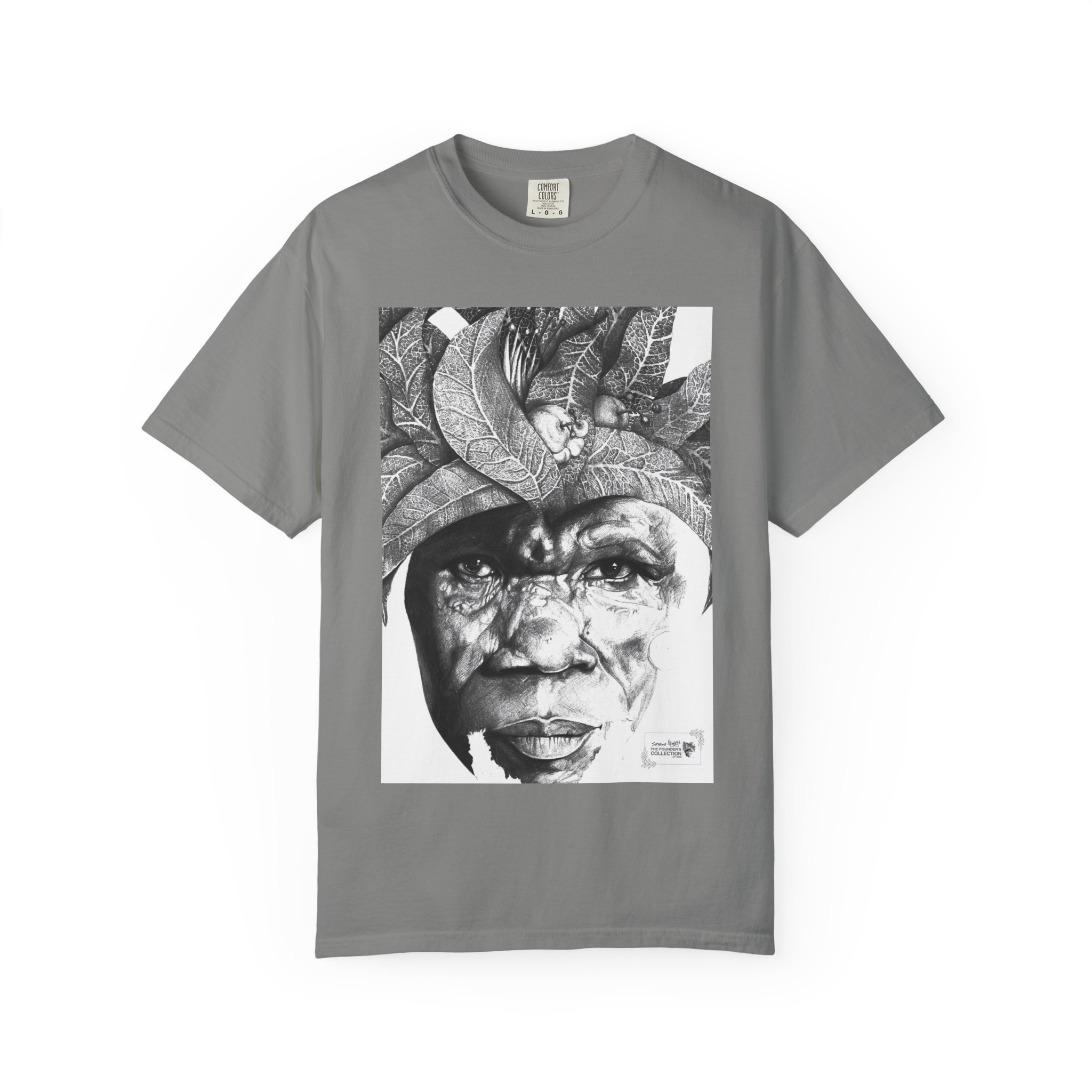 Portrait Graphic T-Shirt — Monochrome Tribal Face Art Tee - Image 41