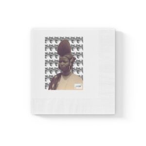 Vintage Portrait Cocktail Napkins — Retro African Headdress Design