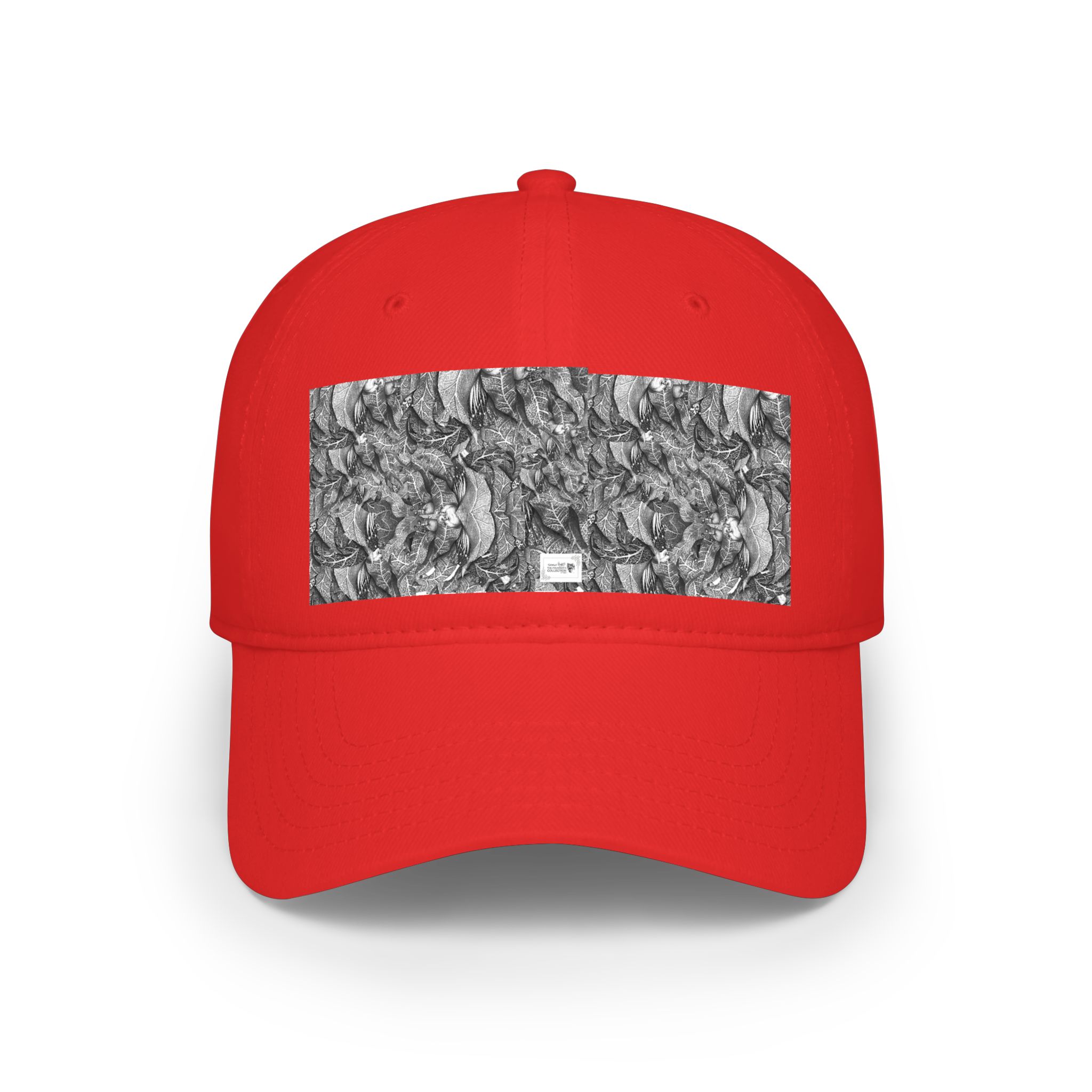 Low Profile Baseball Cap with Grayscale Marble Patch — Minimalist Streetwear Hat