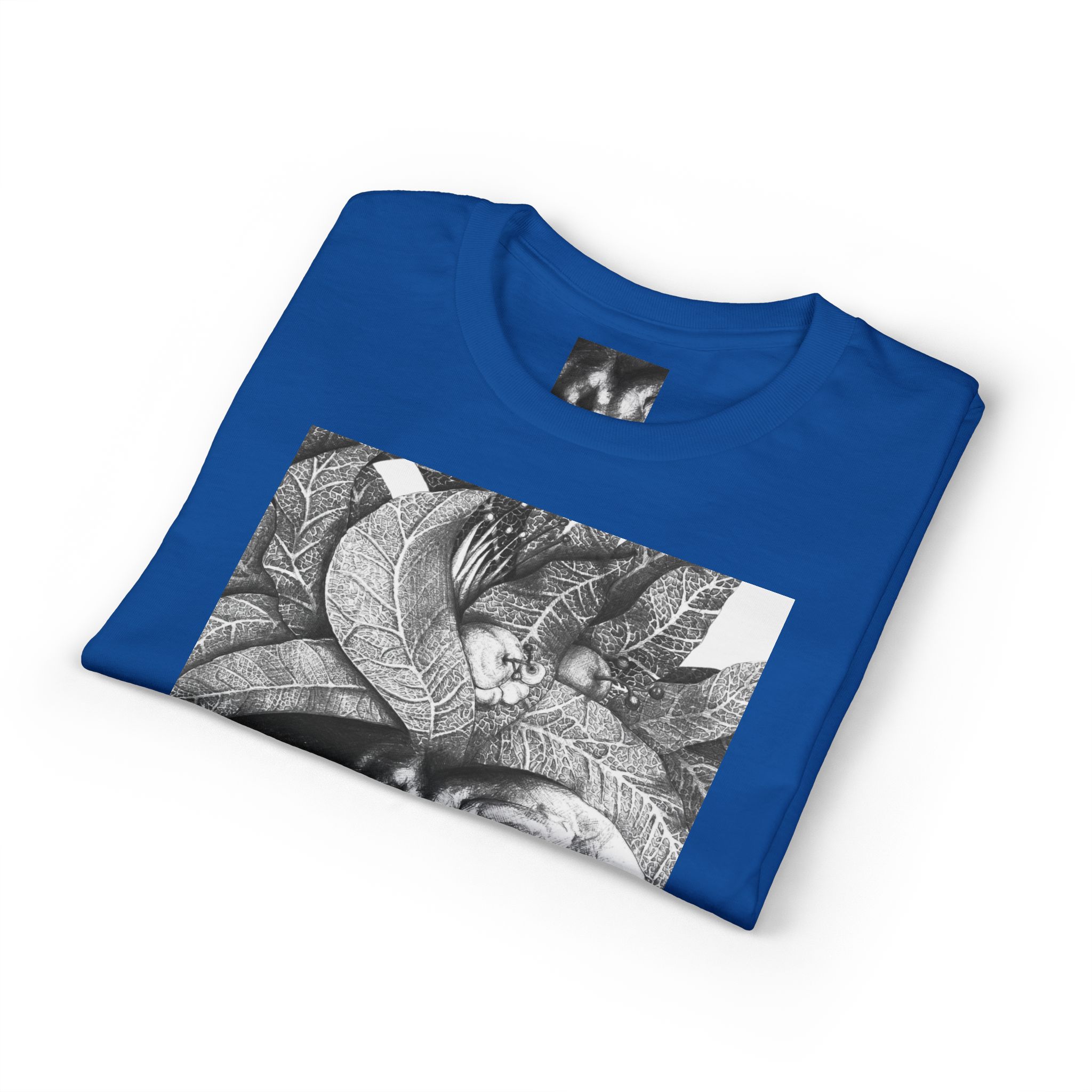 Tribal Face Collage T-Shirt — Black & White Portrait Graphic Tee - Image 51