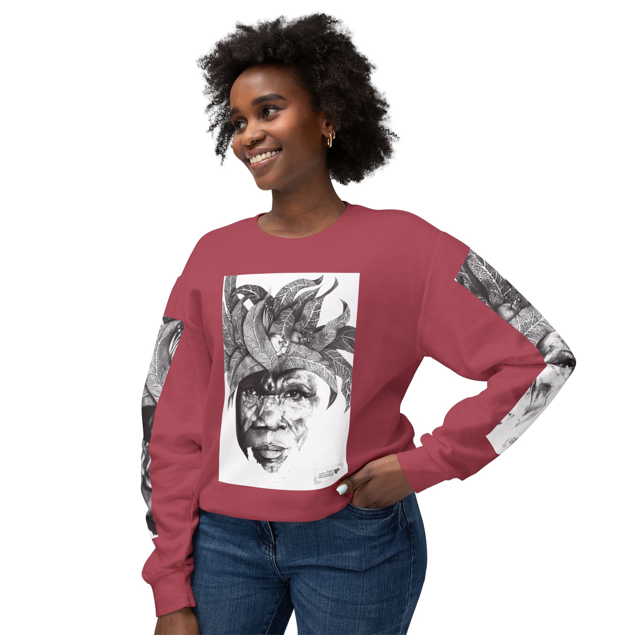 The Original Sunman: Softness & Sustainable Vision - Unisex Lightweight Crewneck Sweatshirt - By Siphiwe Ngwenya - Image 55