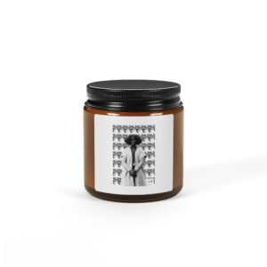 Soy Candle — Vintage Monochrome Portrait Amber Jar (Scented)