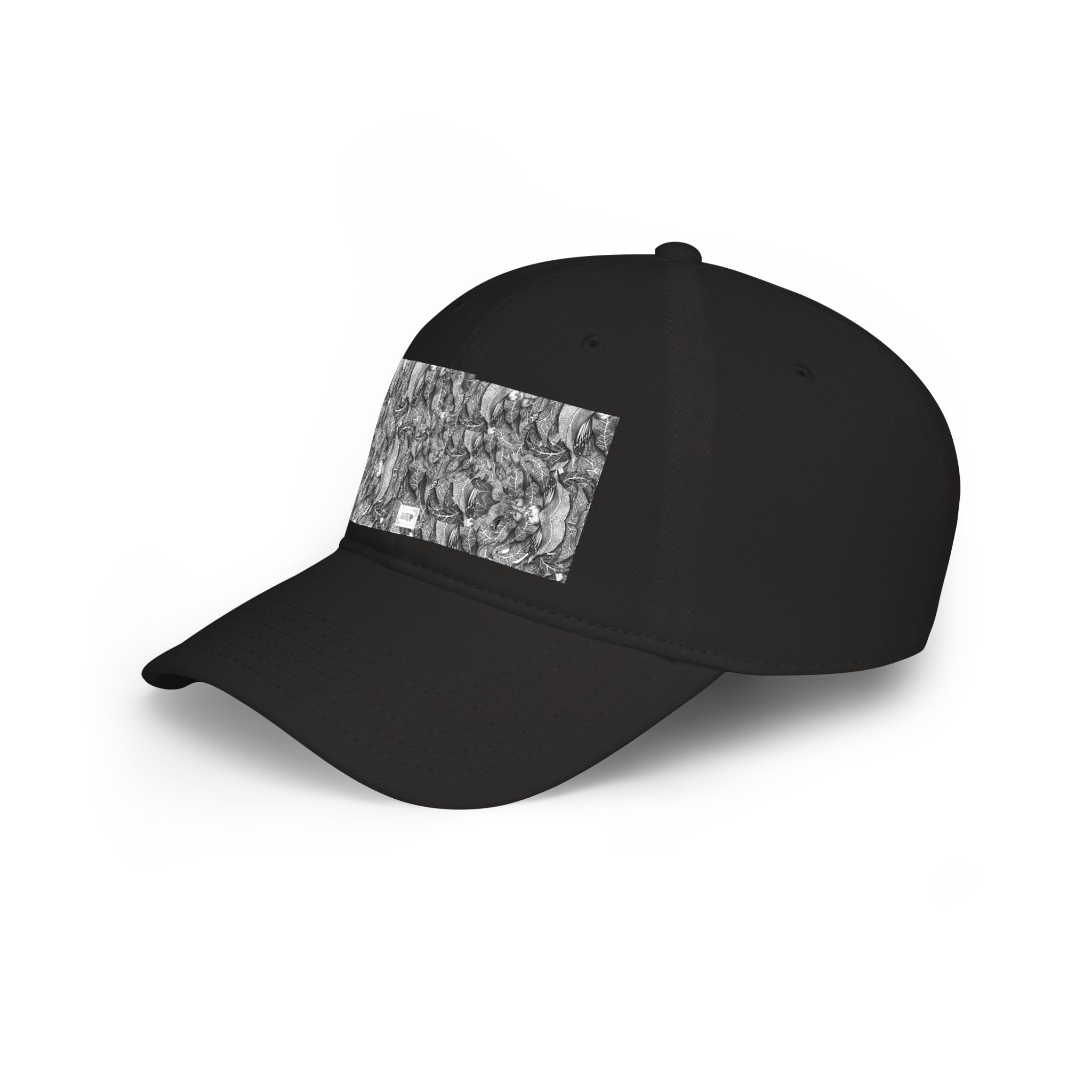 Low Profile Baseball Cap with Grayscale Marble Patch — Minimalist Streetwear Hat - Image 7
