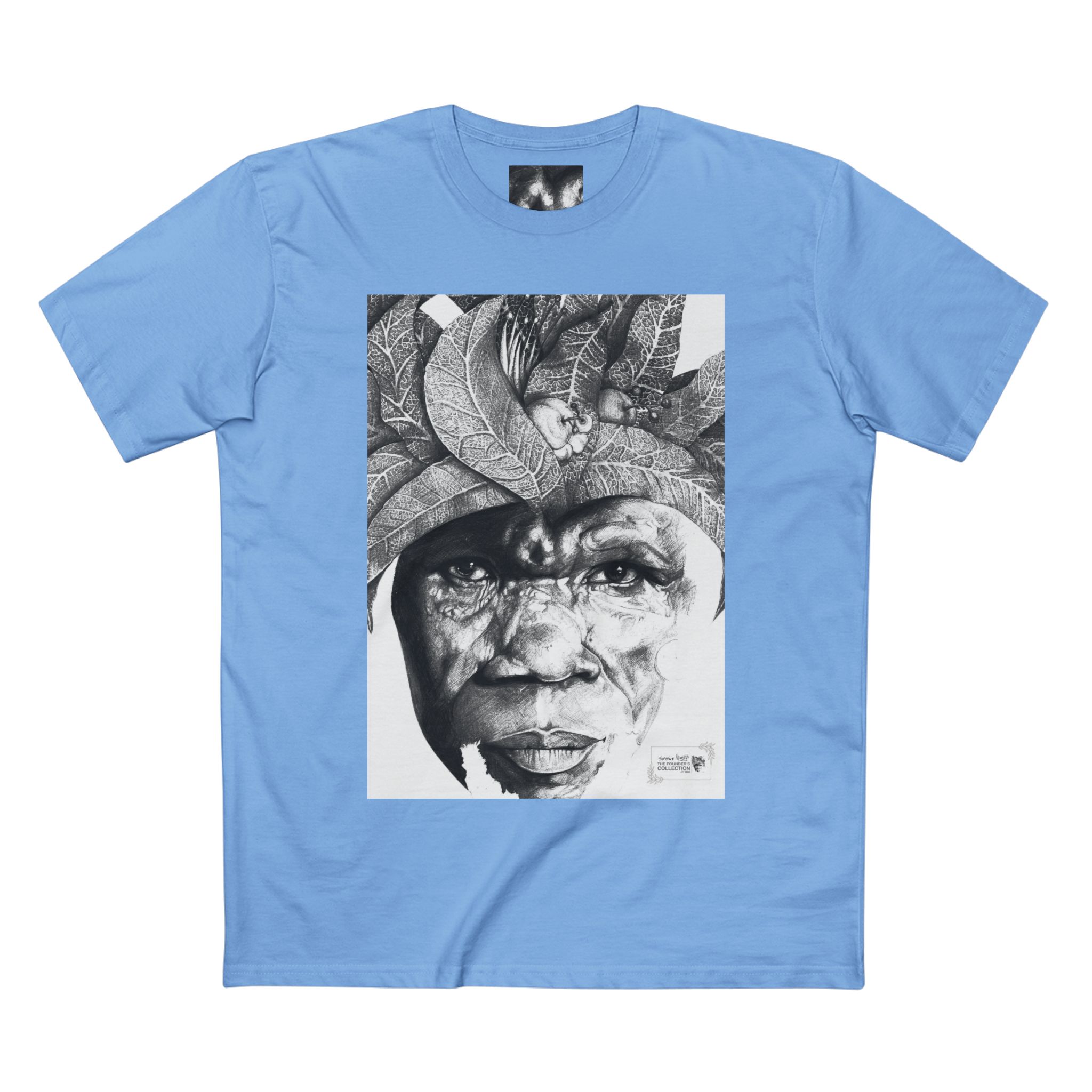 Portrait Tee — Monochrome Tribal Face Art Graphic T-Shirt - Image 49