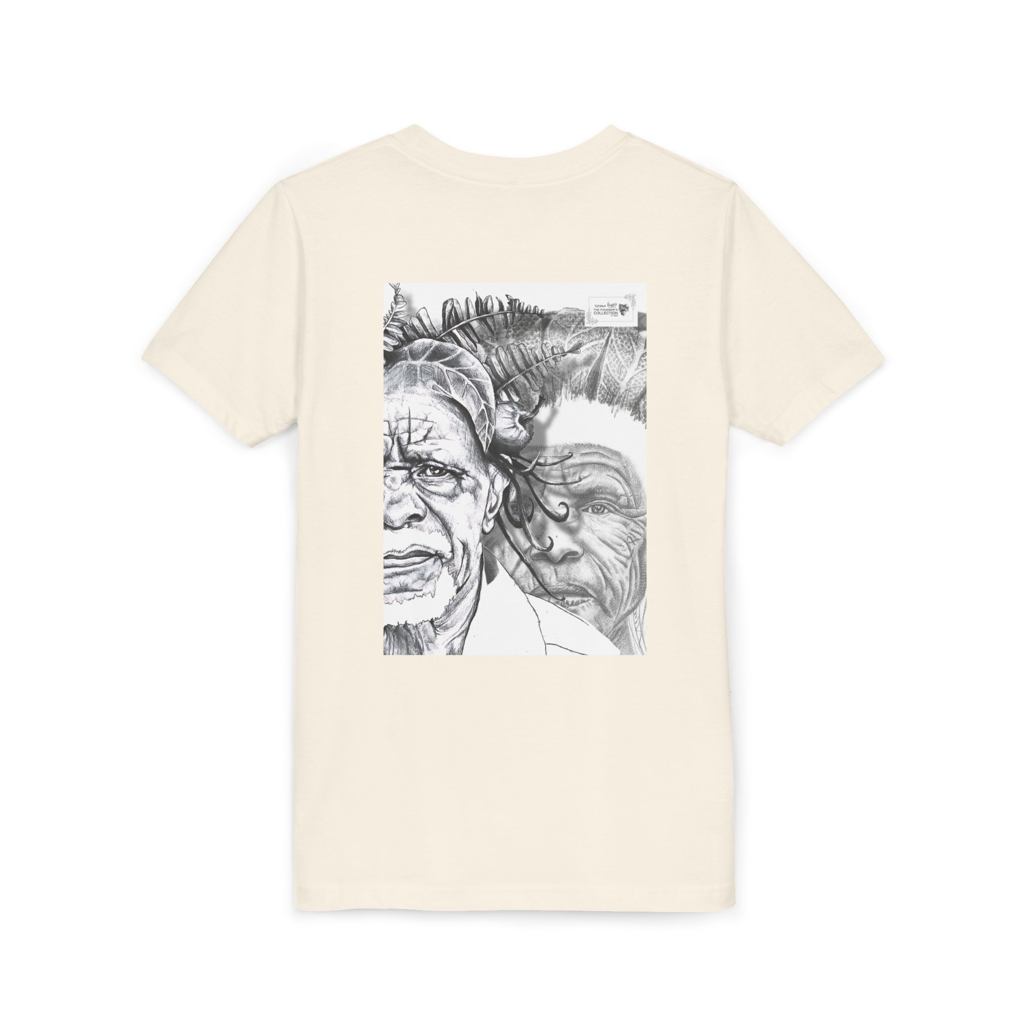 Youth Tee – Monochrome Dual-Face Sketch Graphic - Image 24