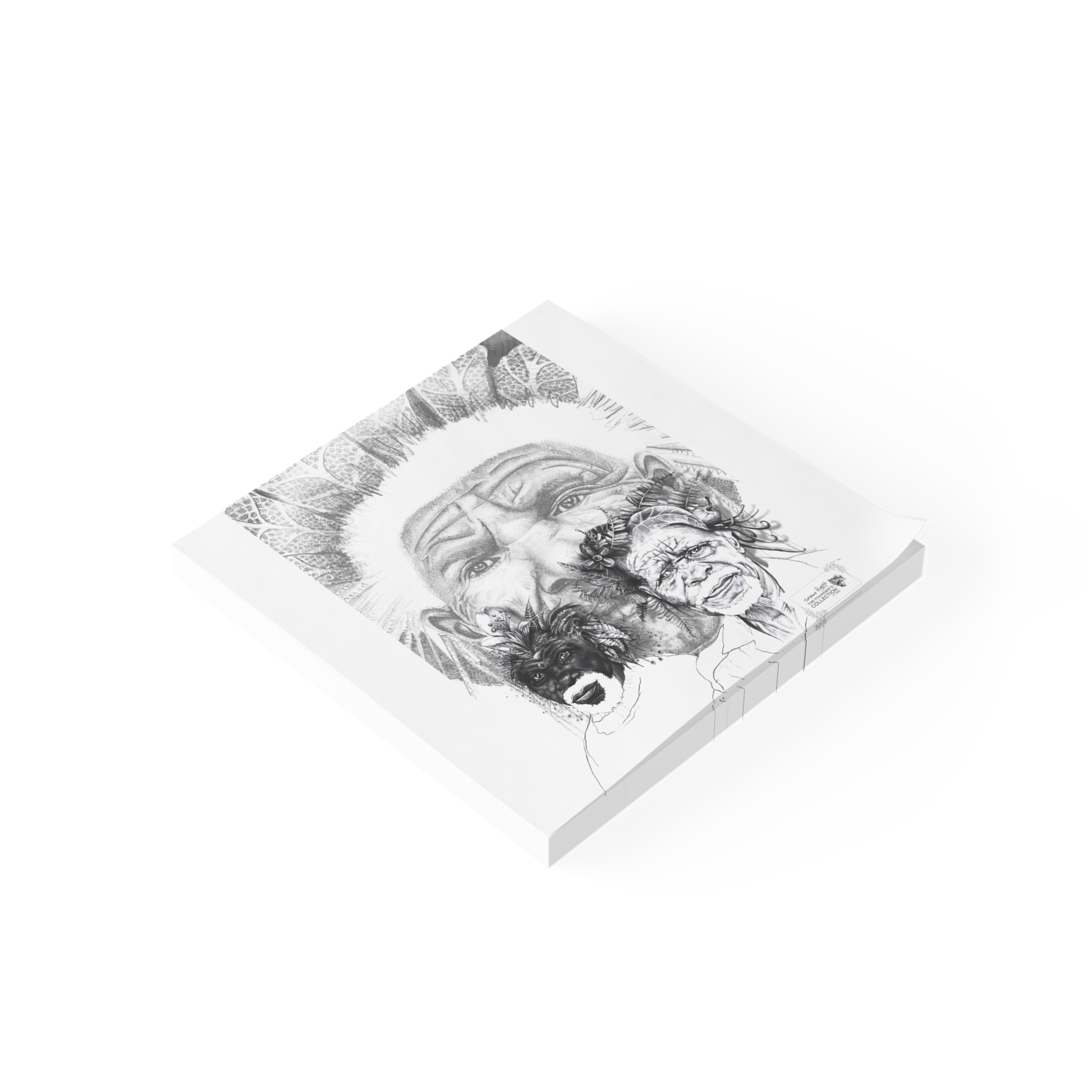 Post-it Note Pad — Pencil Portrait of Indigenous Elders (Sketch Art Sticky Notes) - Image 10