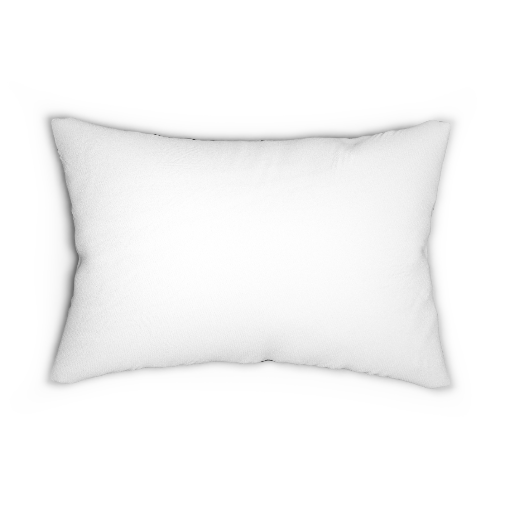 Lumbar Pillow — Black & White Surreal Face with Leaf Hair Decorative Accent - Image 2
