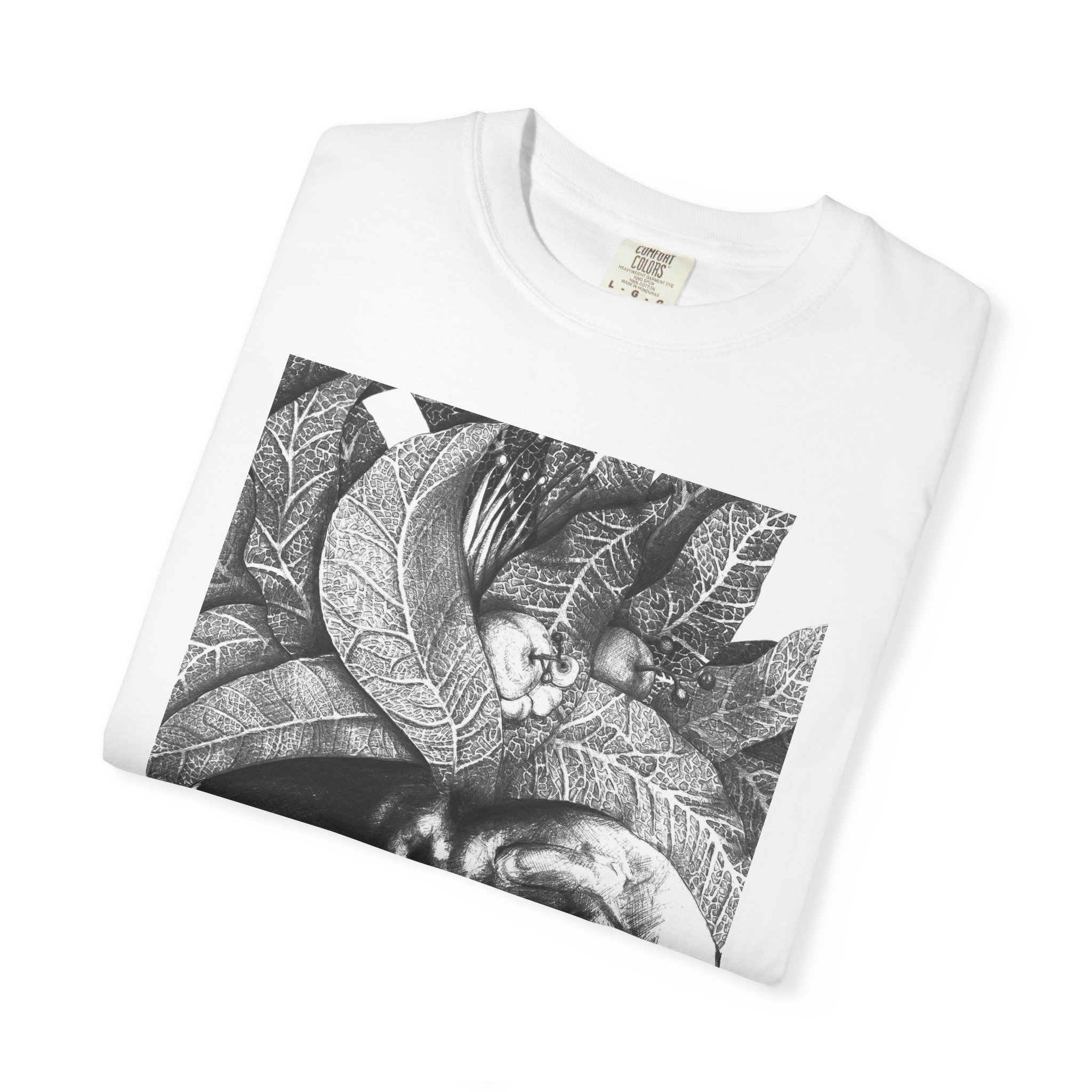 Portrait Graphic T-Shirt — Monochrome Tribal Face Art Tee - Image 3