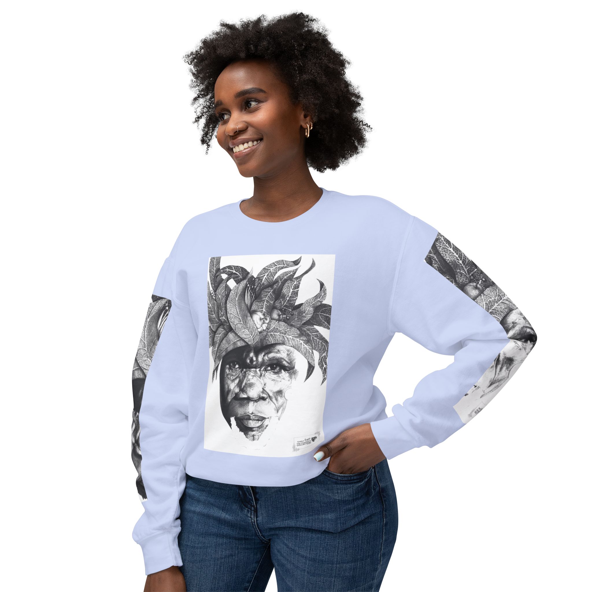 The Original Sunman: Softness & Sustainable Vision - Unisex Lightweight Crewneck Sweatshirt - By Siphiwe Ngwenya - Image 39