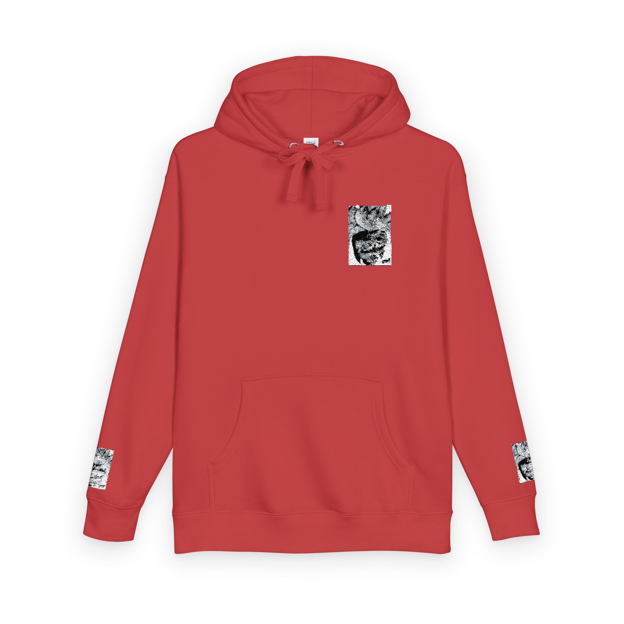 Marble Pocket Graphic Hoodie — Coral Streetwear Pullover - Image 58