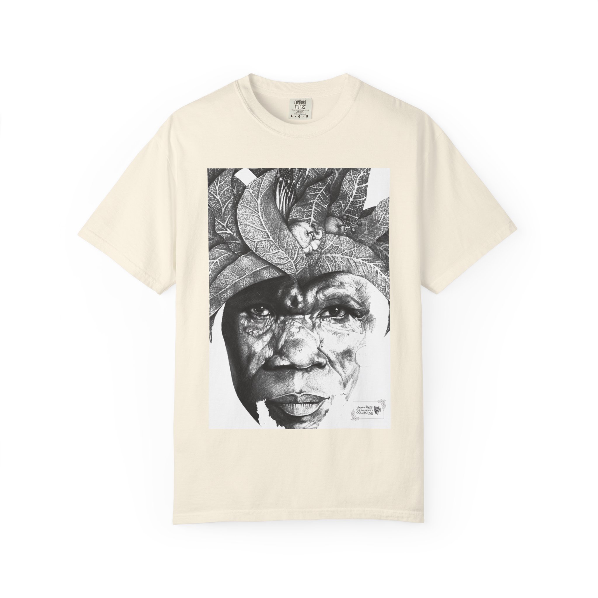 Portrait Graphic T-Shirt — Monochrome Tribal Face Art Tee - Image 17