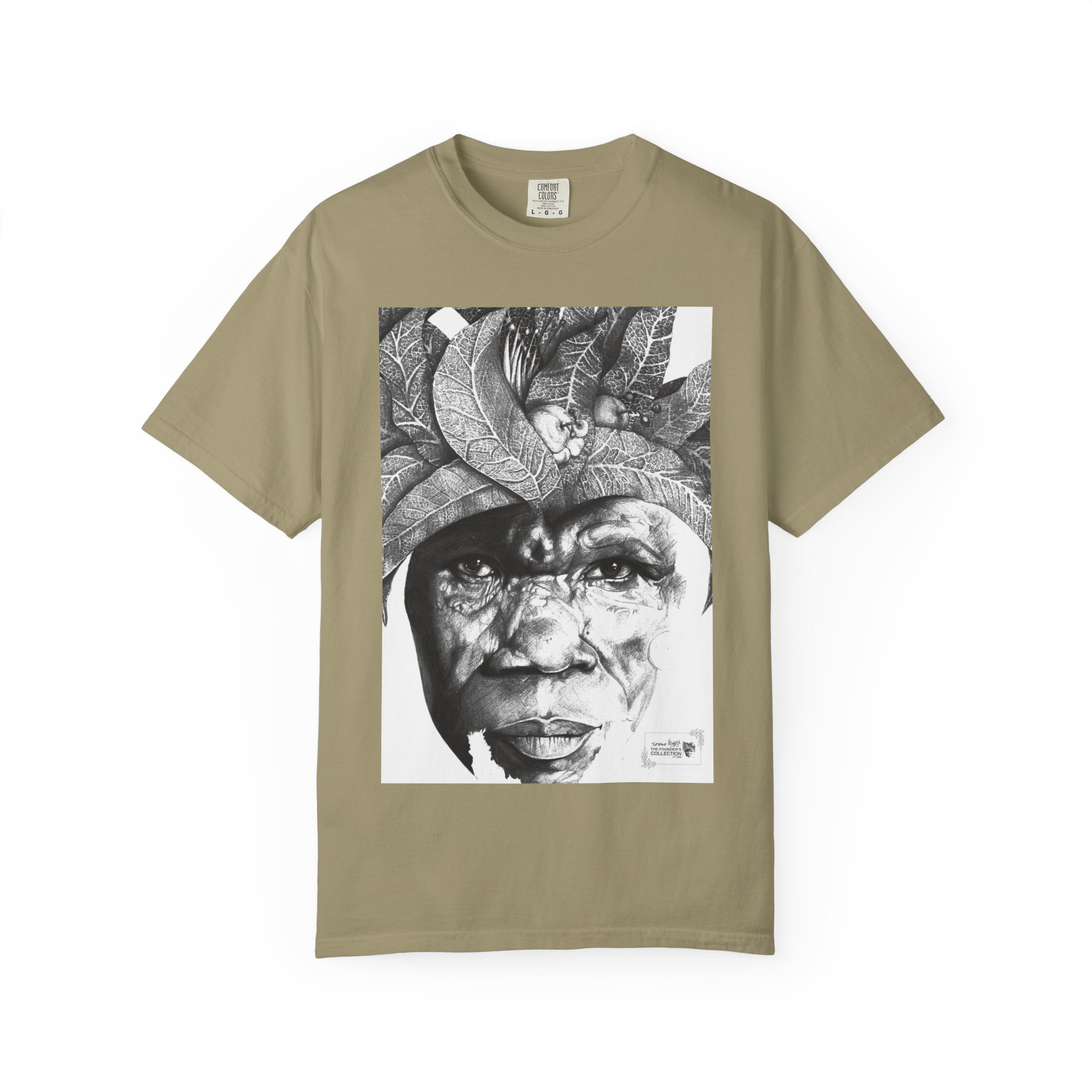 Portrait Graphic T-Shirt — Monochrome Tribal Face Art Tee - Image 21