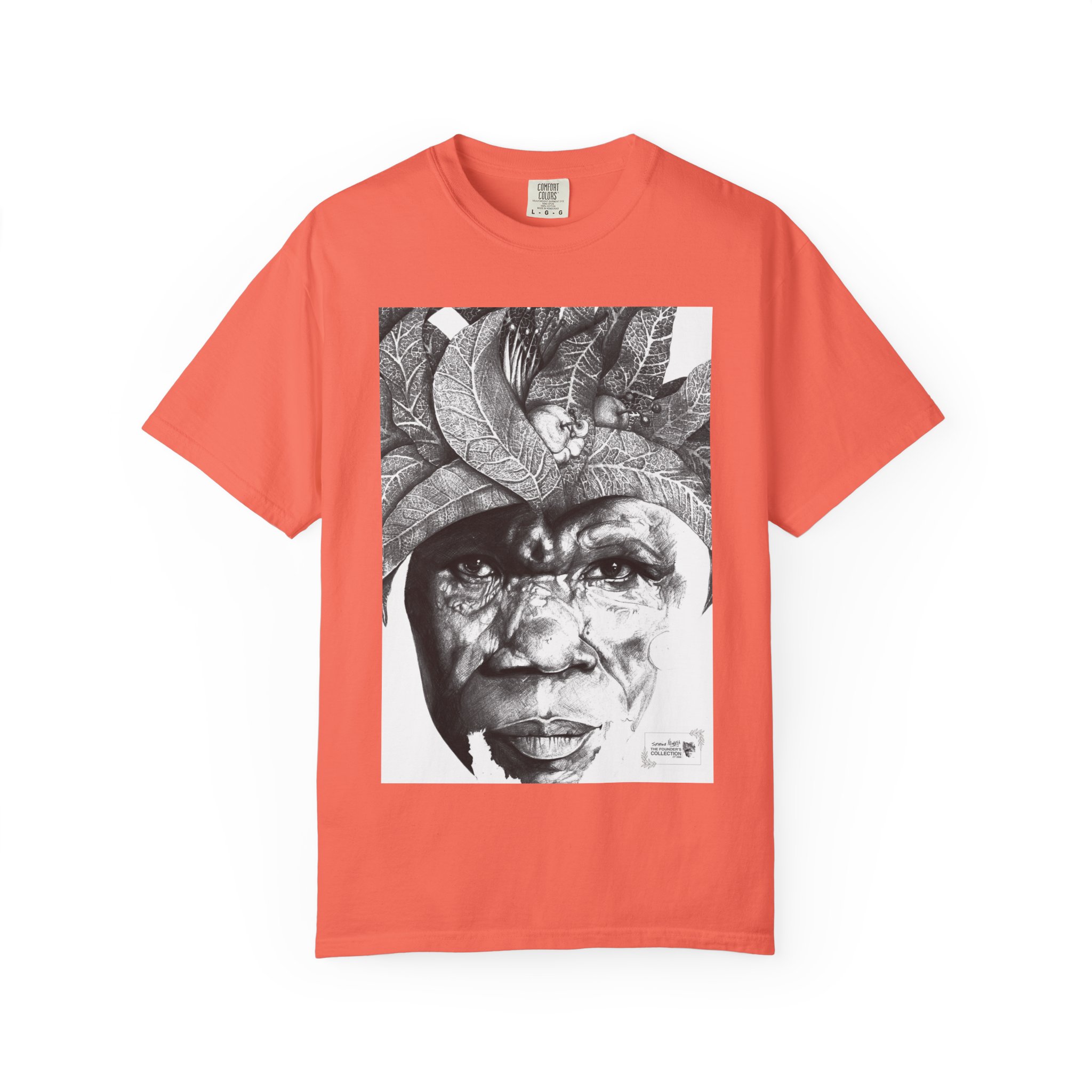 Portrait Graphic T-Shirt — Monochrome Tribal Face Art Tee - Image 9