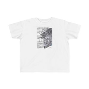 Toddler Tee — Dual Expression Kids T-Shirt (Smiling & Serene Sketch Design)