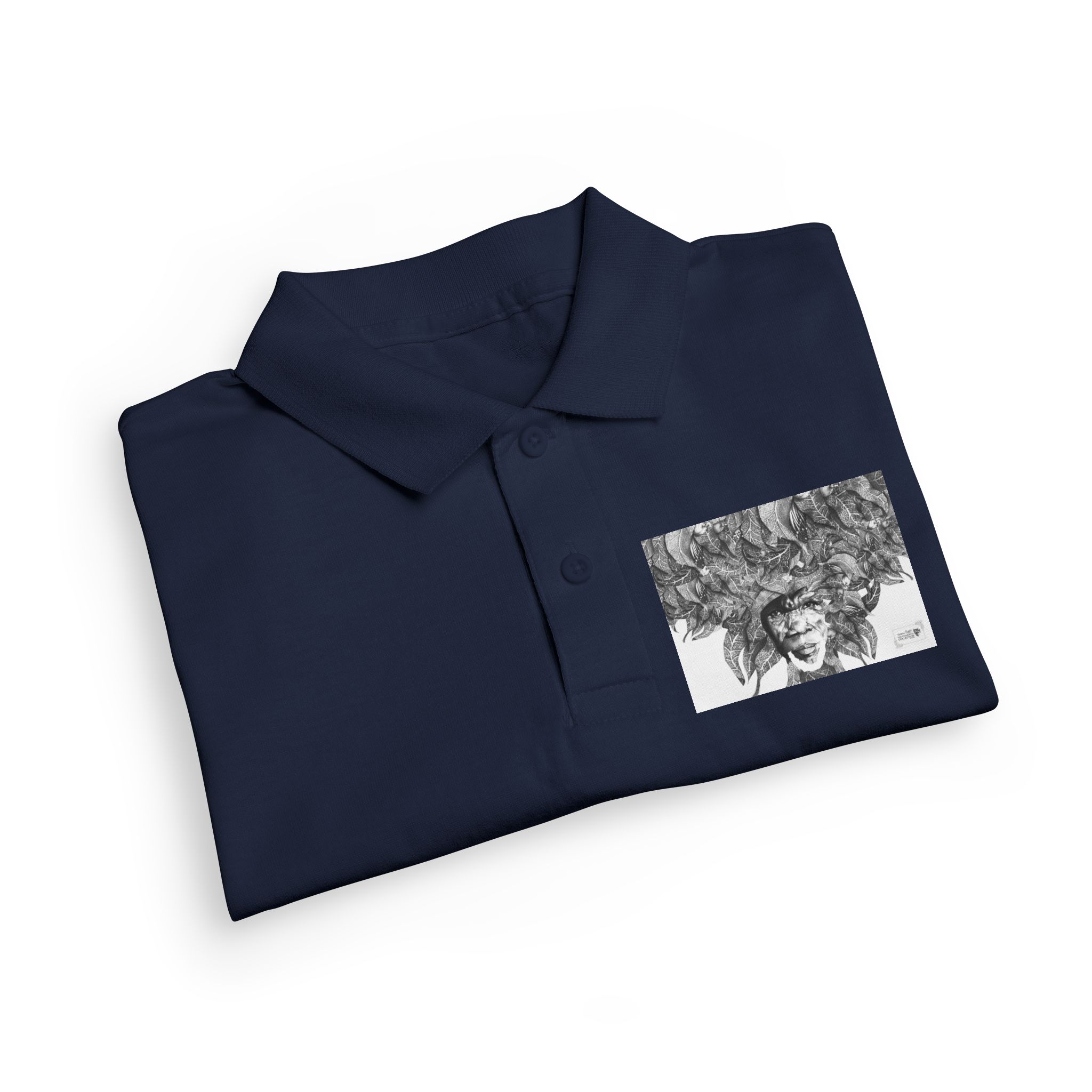 Youth Polo Shirt – Black & White Afro Girl Art Print - Image 35