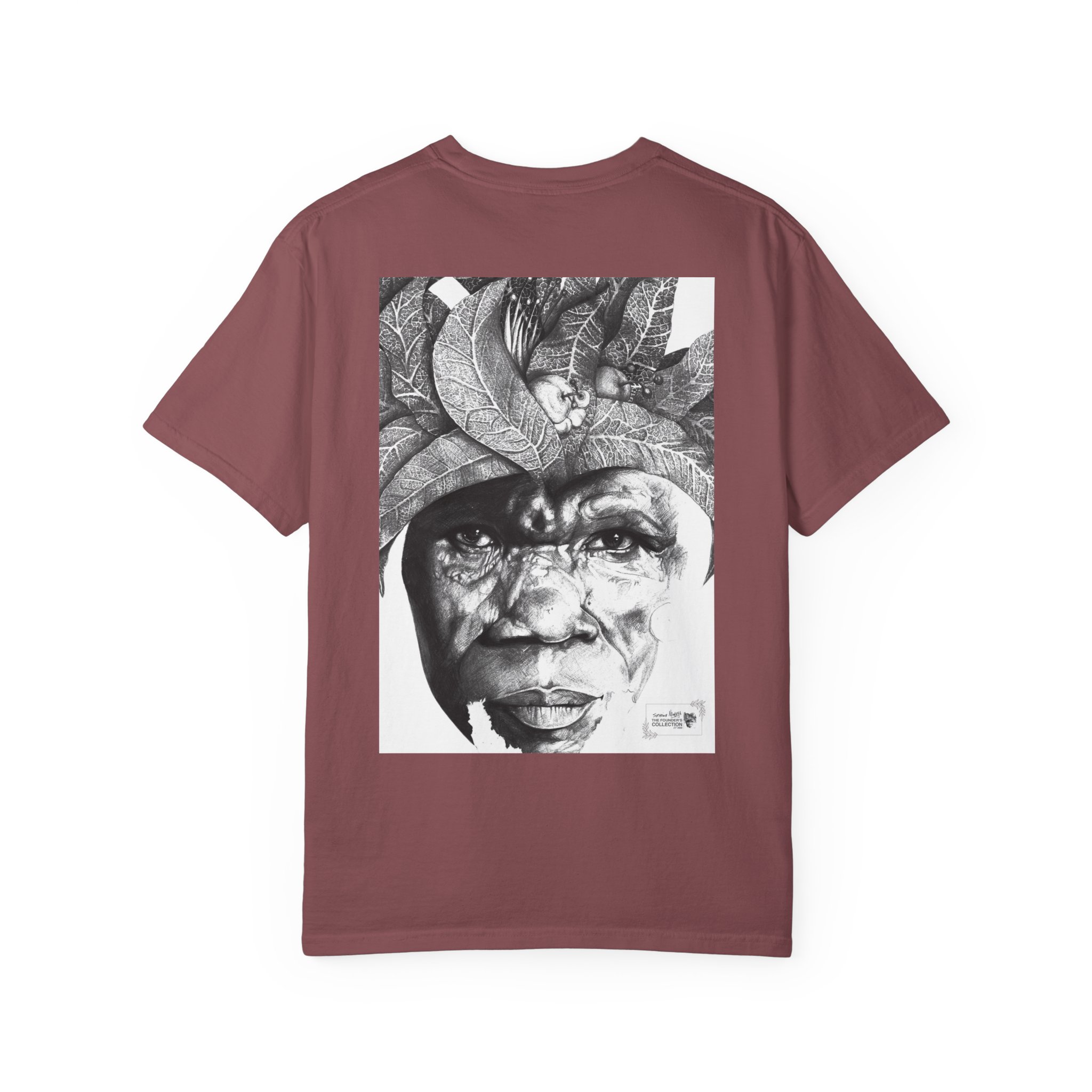 Portrait Graphic T-Shirt — Monochrome Tribal Face Art Tee - Image 14