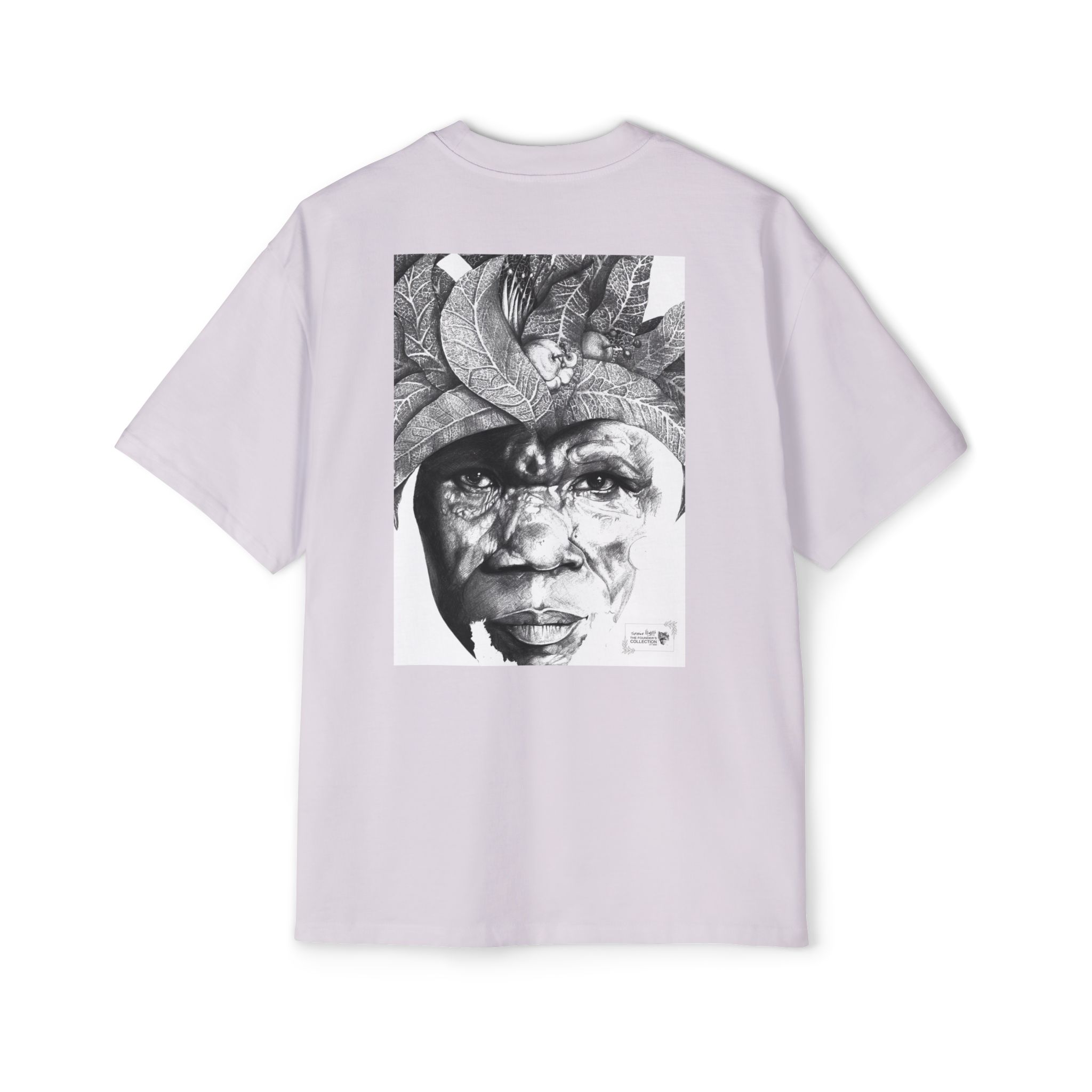 Graphic Tee — Monochrome Tribal Face Art Oversized T-Shirt - Image 54
