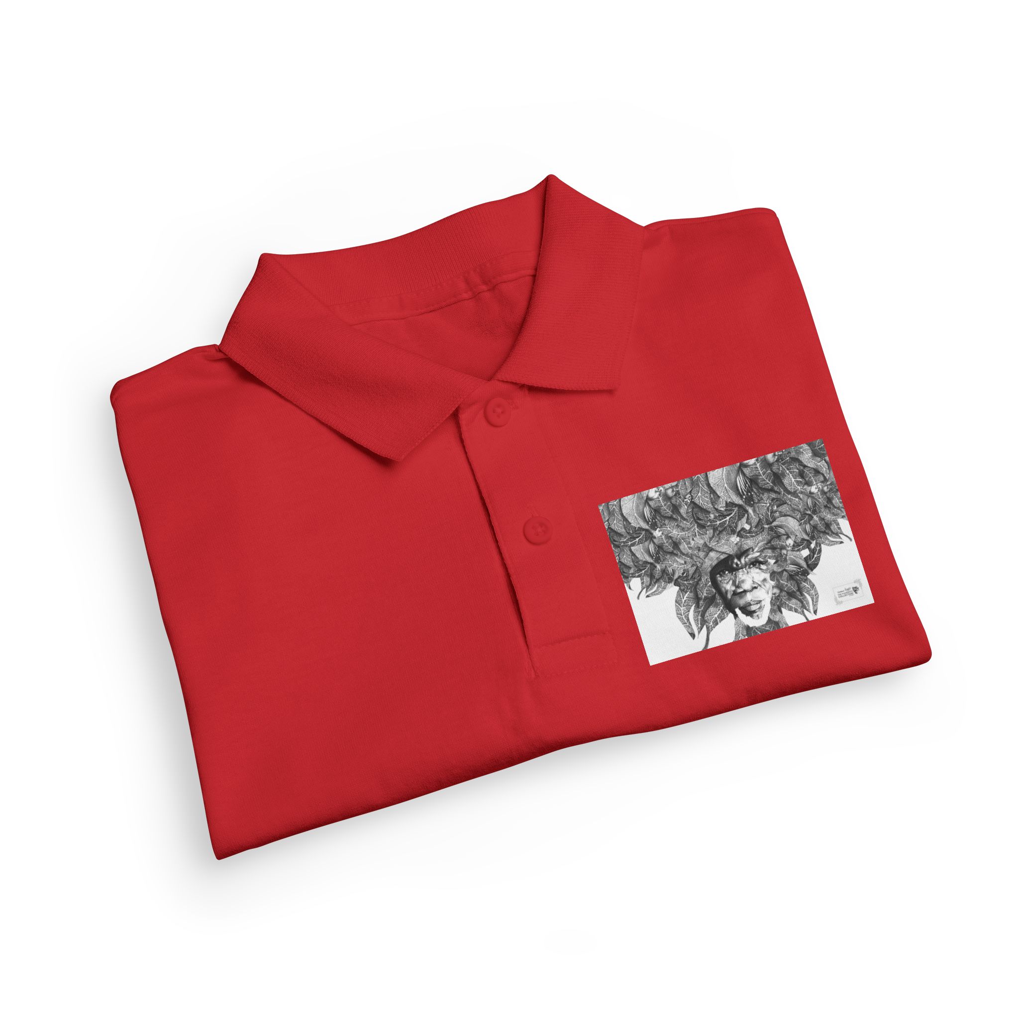 Youth Polo Shirt – Black & White Afro Girl Art Print - Image 39