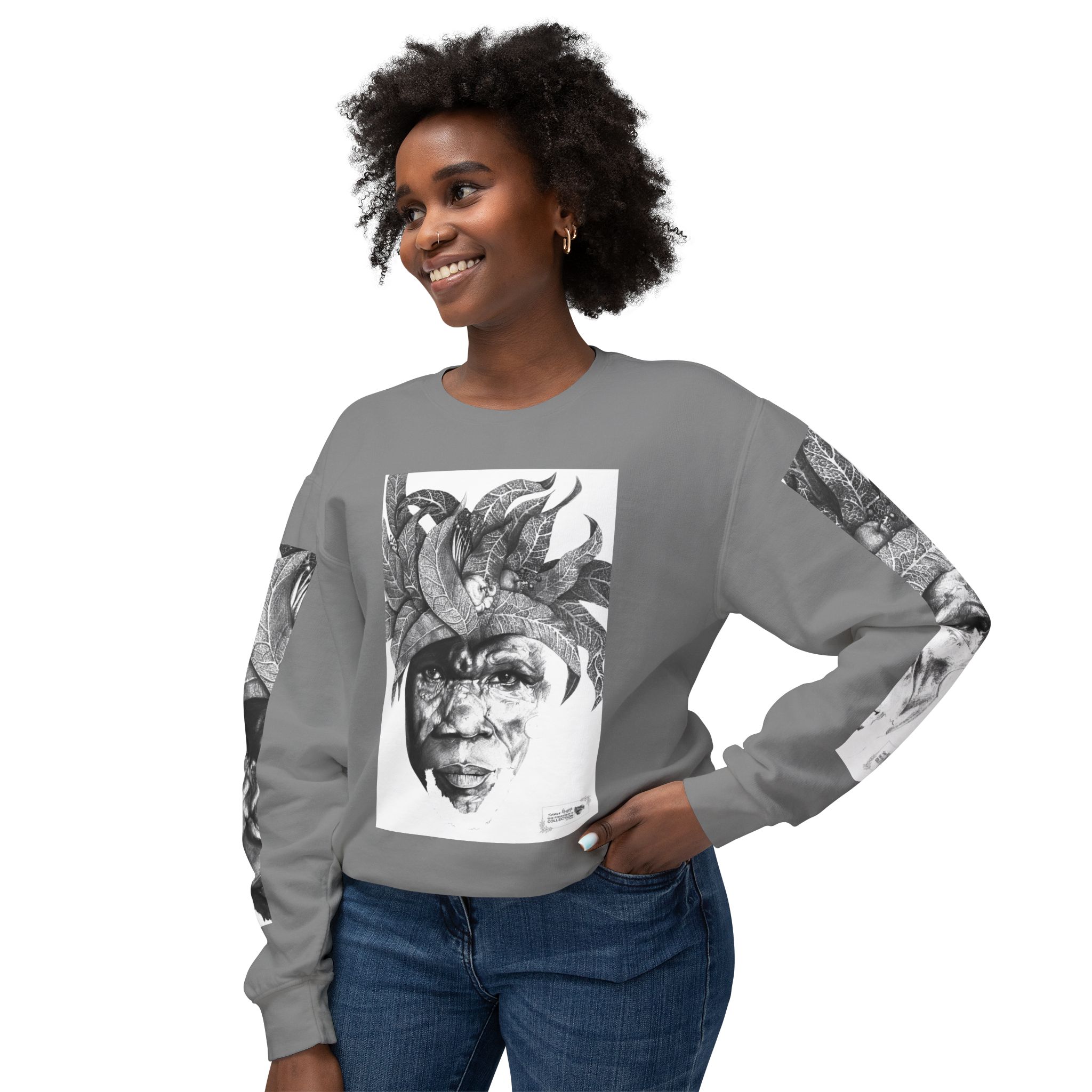 The Original Sunman: Softness & Sustainable Vision - Unisex Lightweight Crewneck Sweatshirt - By Siphiwe Ngwenya - Image 31