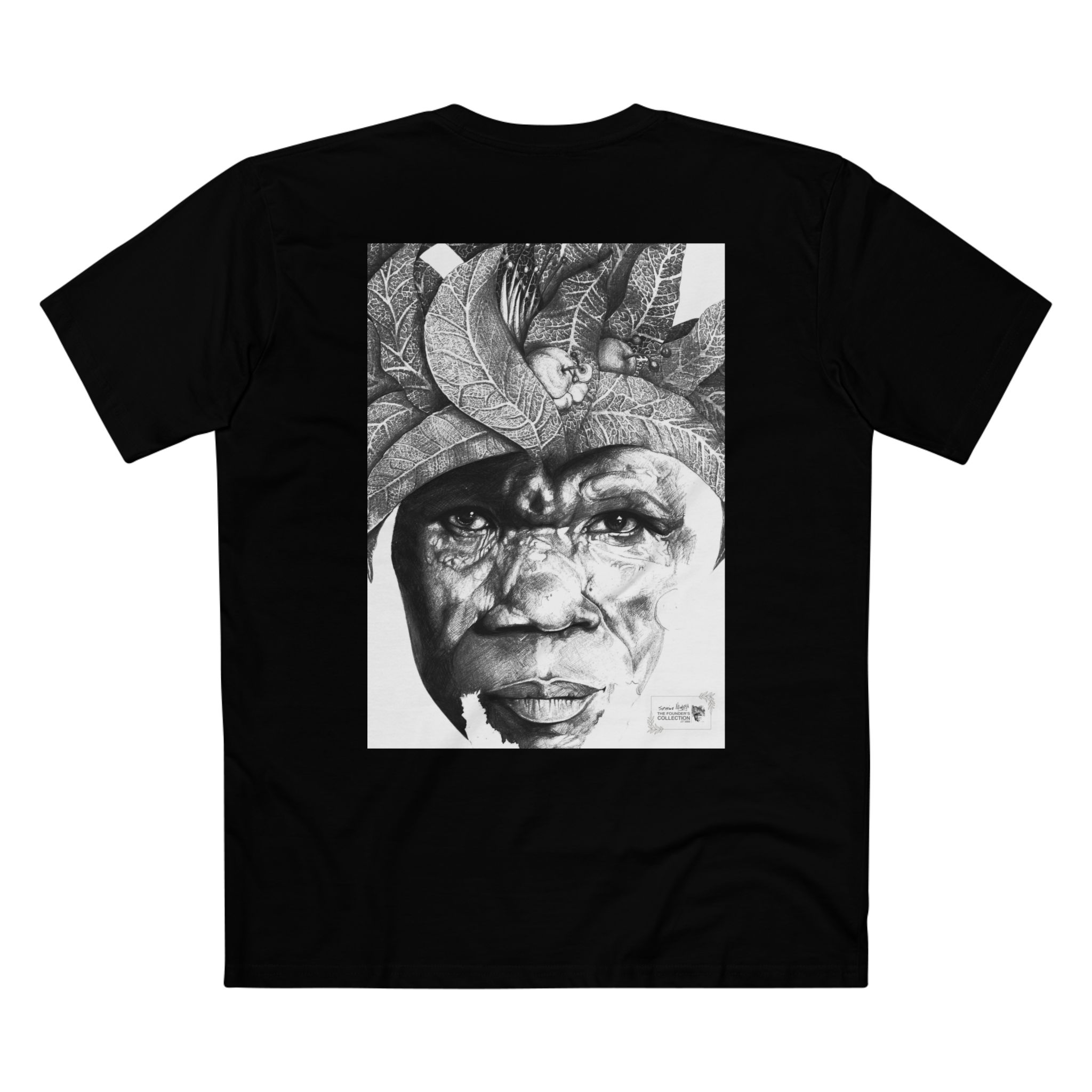 Portrait Tee — Monochrome Tribal Face Art Graphic T-Shirt - Image 10