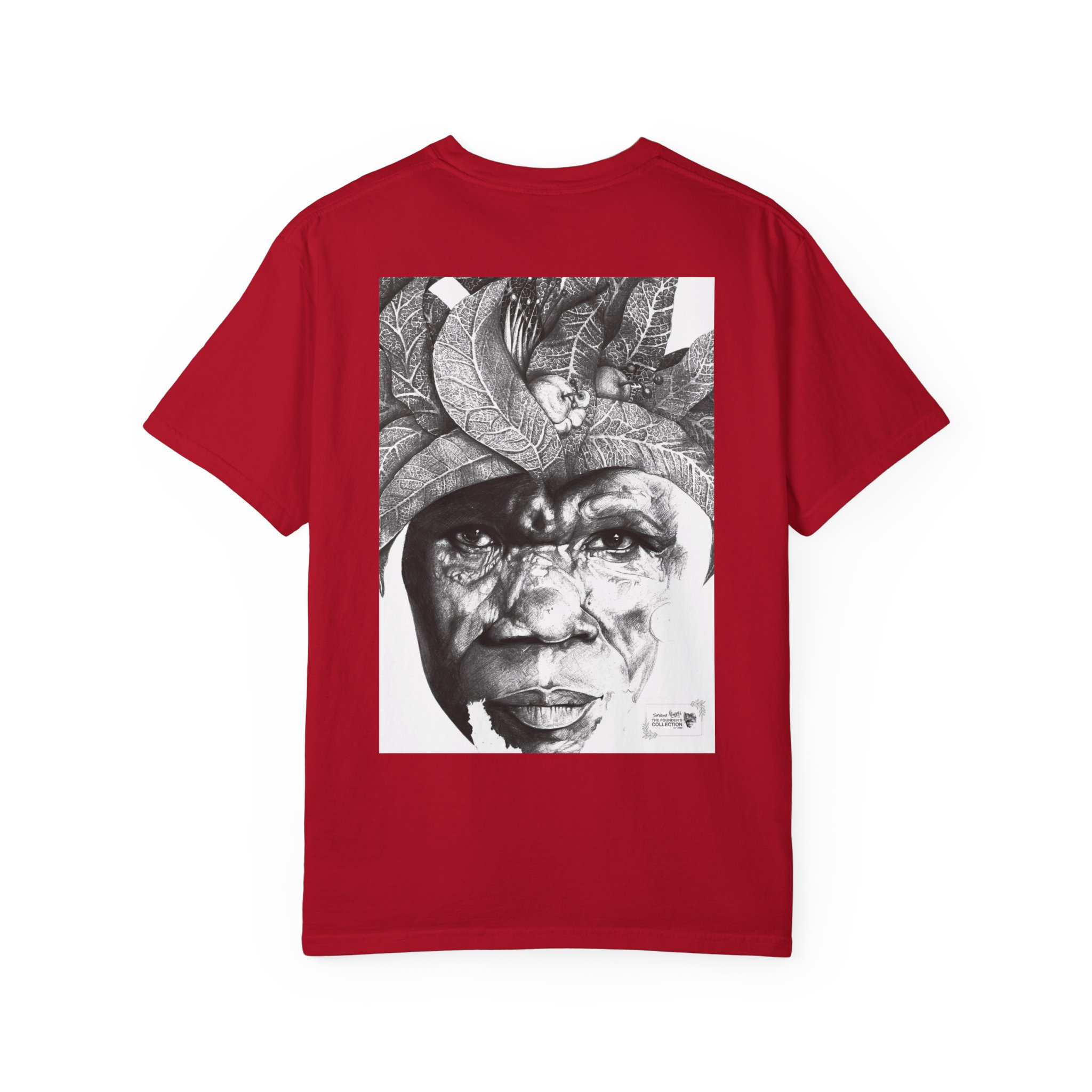 Portrait Graphic T-Shirt — Monochrome Tribal Face Art Tee - Image 58