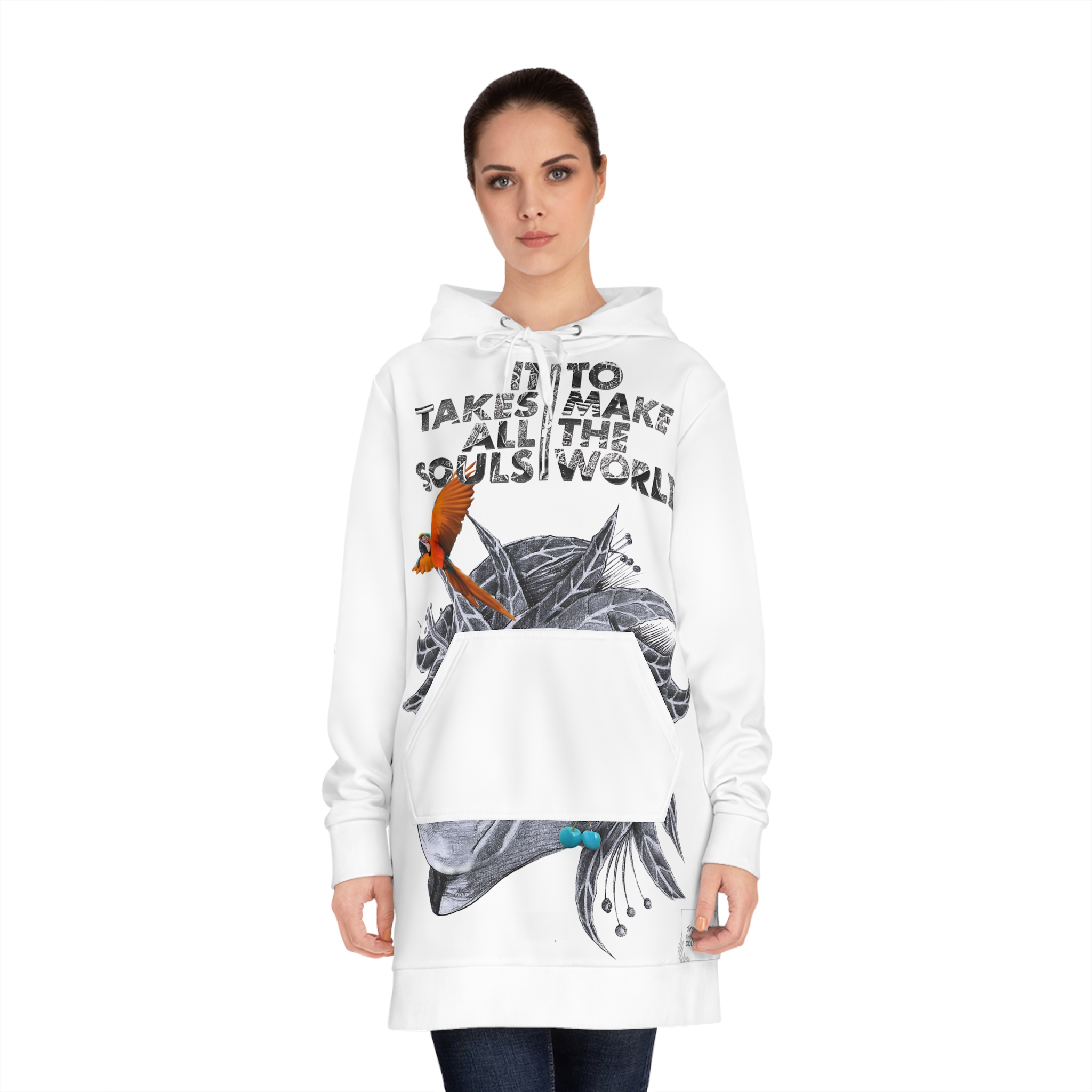 Women's Hoodie Dress (AOP) - Image 4