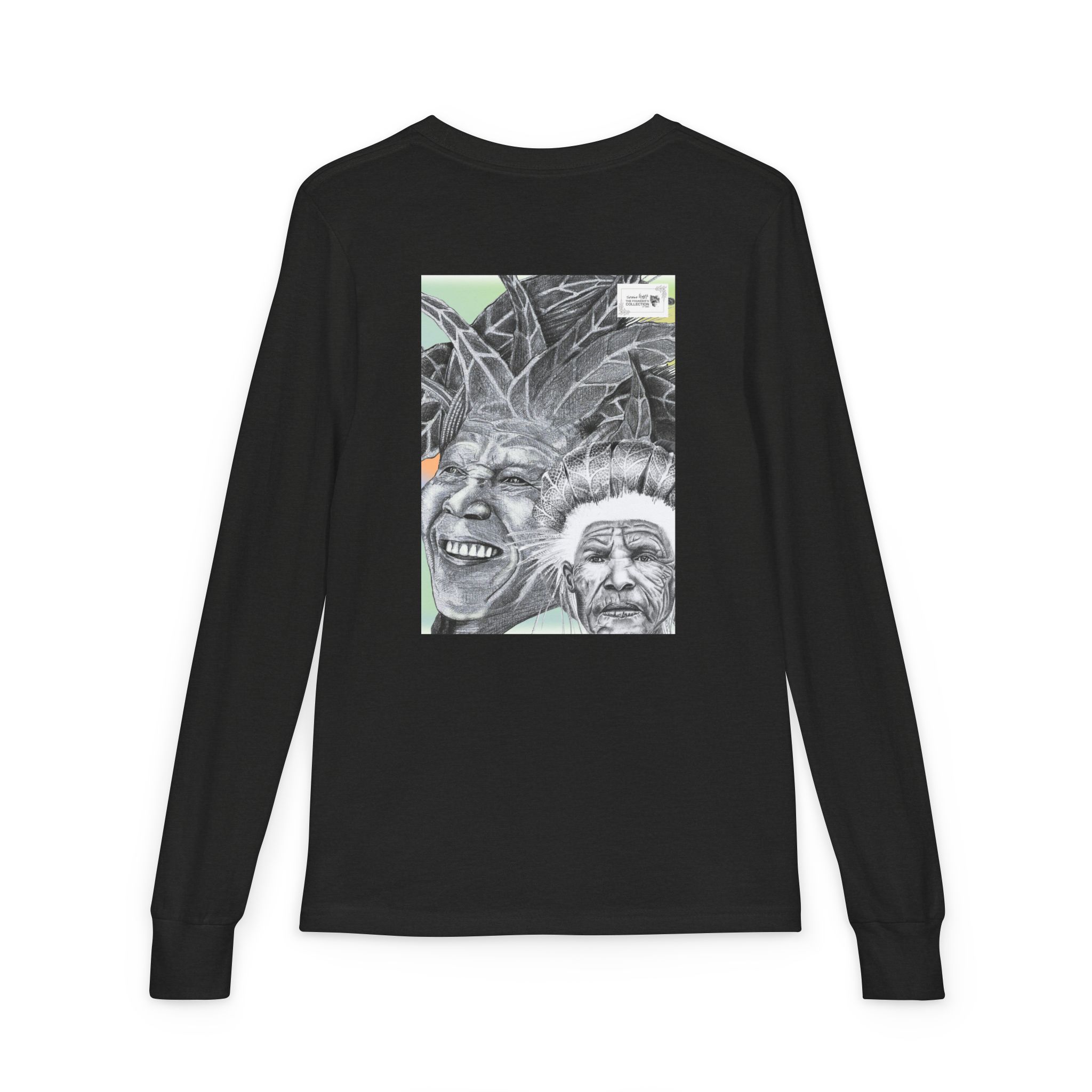 Youth Long Sleeve Tee — Vintage Indigenous Portrait Graphic - Image 18