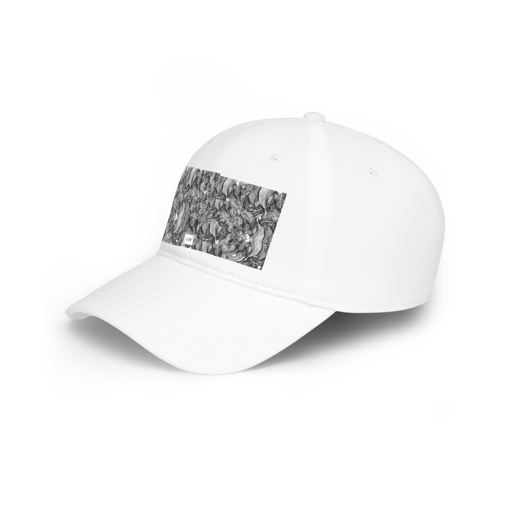 Low Profile Baseball Cap with Grayscale Marble Patch — Minimalist Streetwear Hat - Image 27