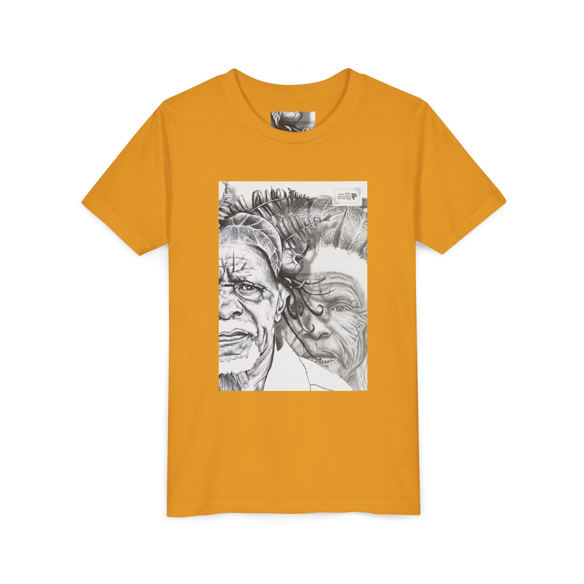 Youth Tee – Monochrome Dual-Face Sketch Graphic - Image 27