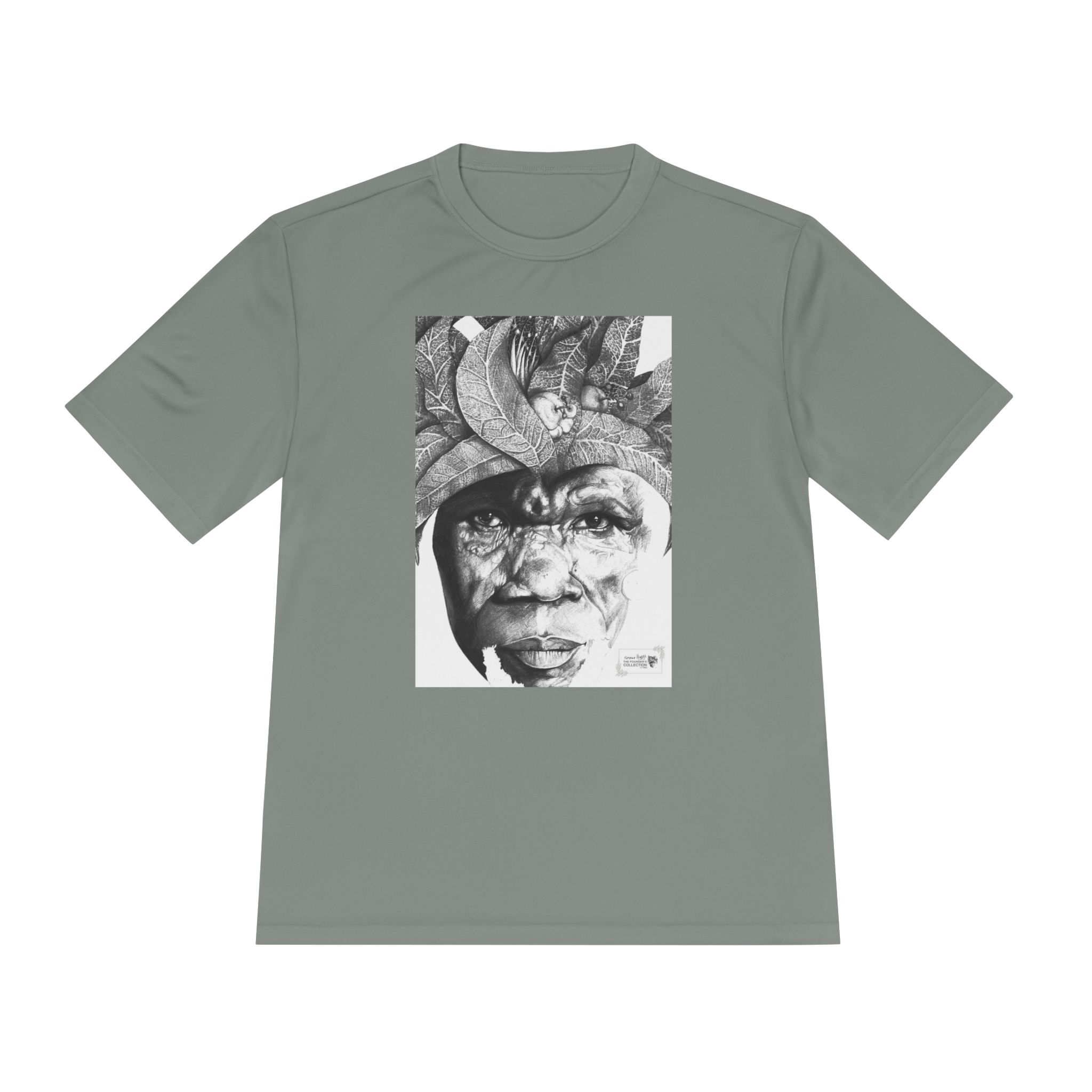 Portrait Graphic Tee — Tribal Headdress Black & White Art - Image 37