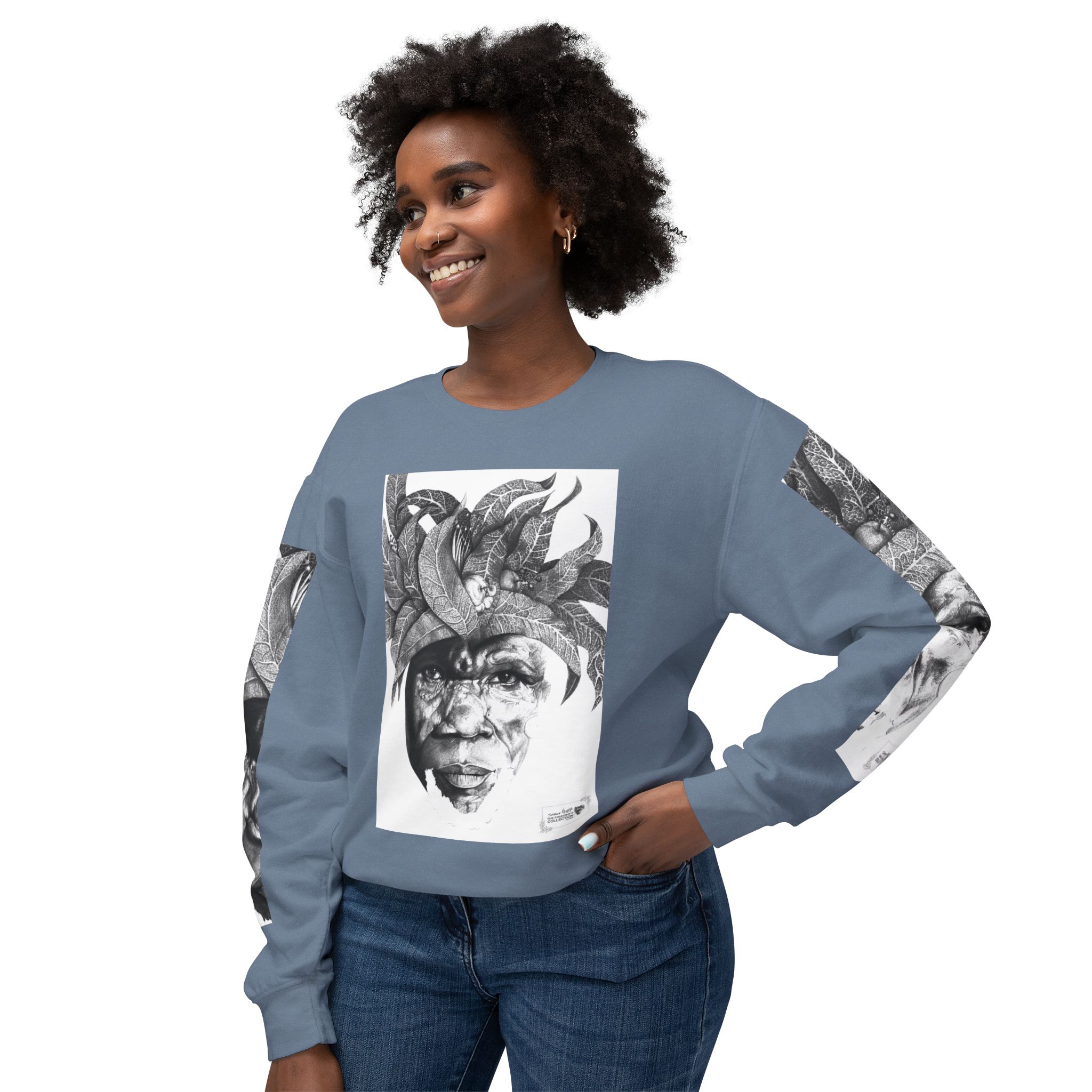 The Original Sunman: Softness & Sustainable Vision - Unisex Lightweight Crewneck Sweatshirt - By Siphiwe Ngwenya - Image 43